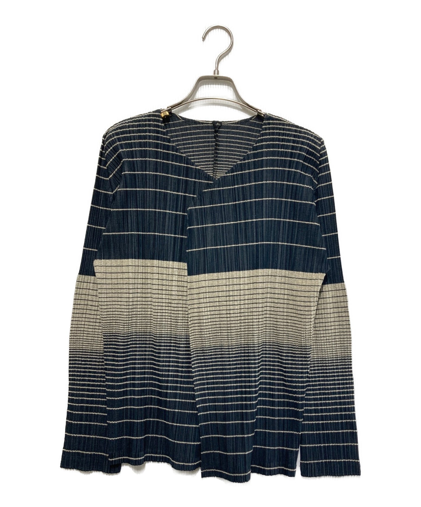 Pre-owned] PLEATS PLEASE Gradient Striped Cardigan PP03-J0857