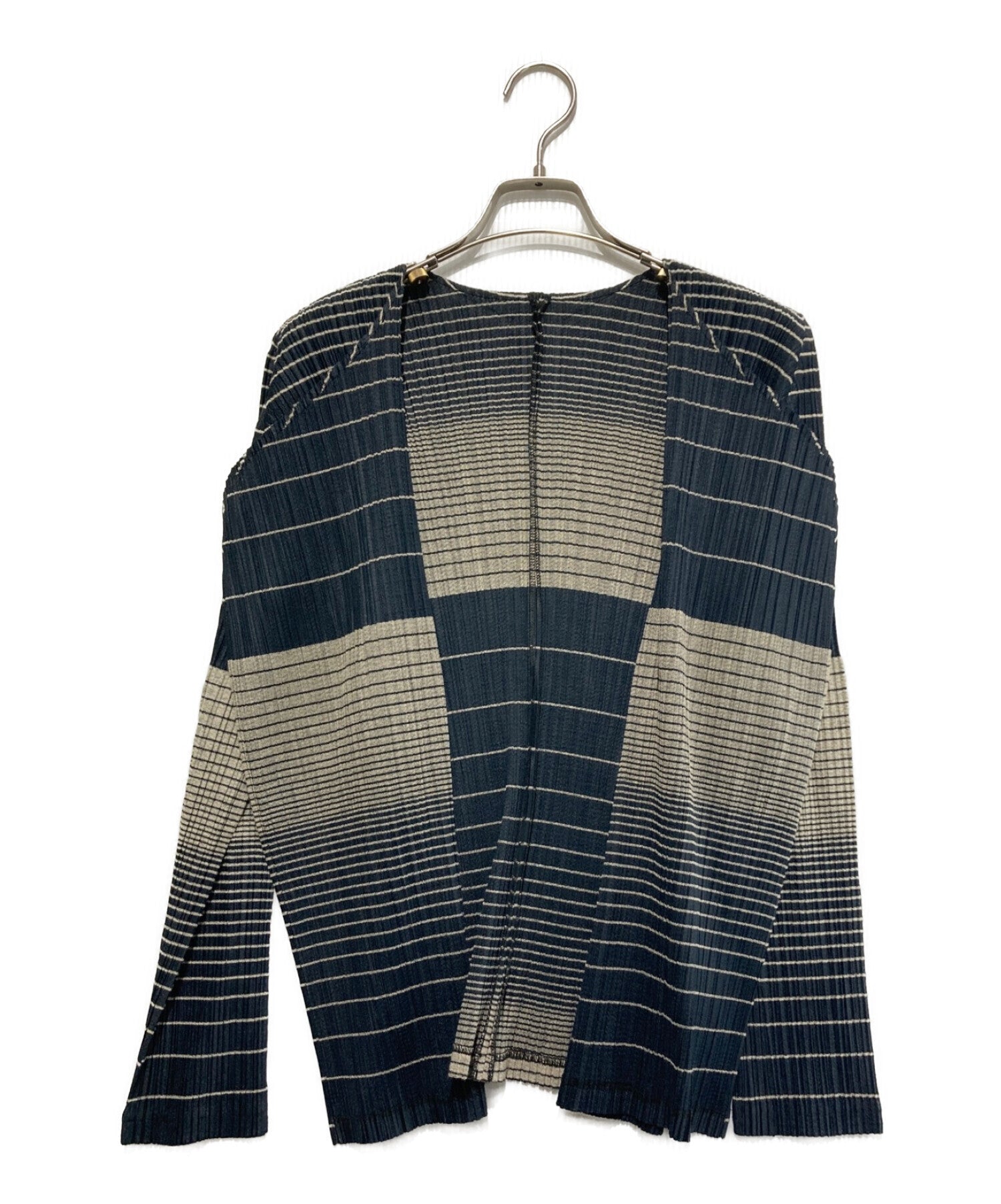 [Pre-owned] PLEATS PLEASE Gradient Striped Cardigan PP03-J0857