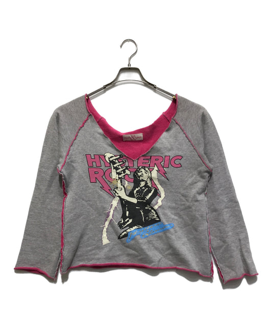 [Pre-owned] Hysteric Glamour Cutoff Print Sweatshirt Cut and Sewn 2CS-6060