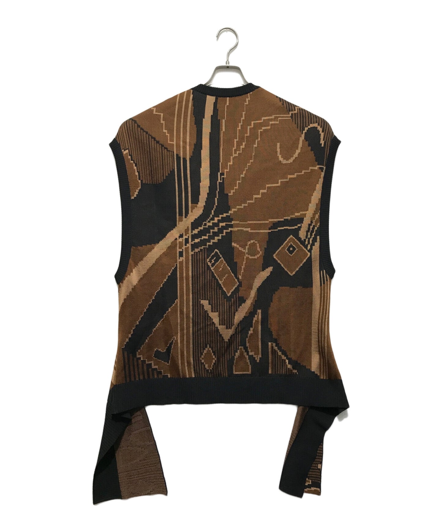 [Pre-owned] BALENCIAGA 16AW Cut Design Knit Vest 456718 T5084