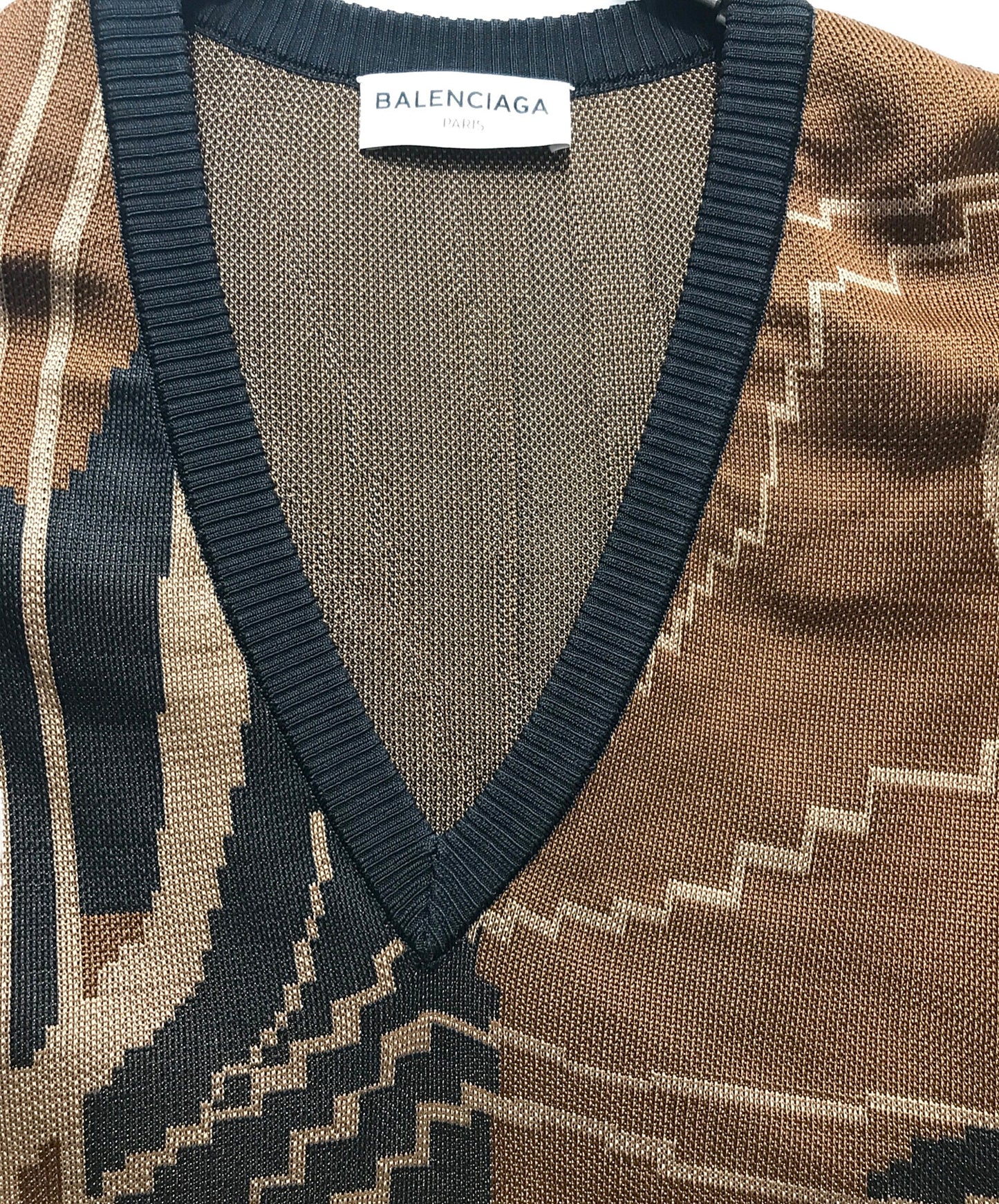 [Pre-owned] BALENCIAGA 16AW Cut Design Knit Vest 456718 T5084