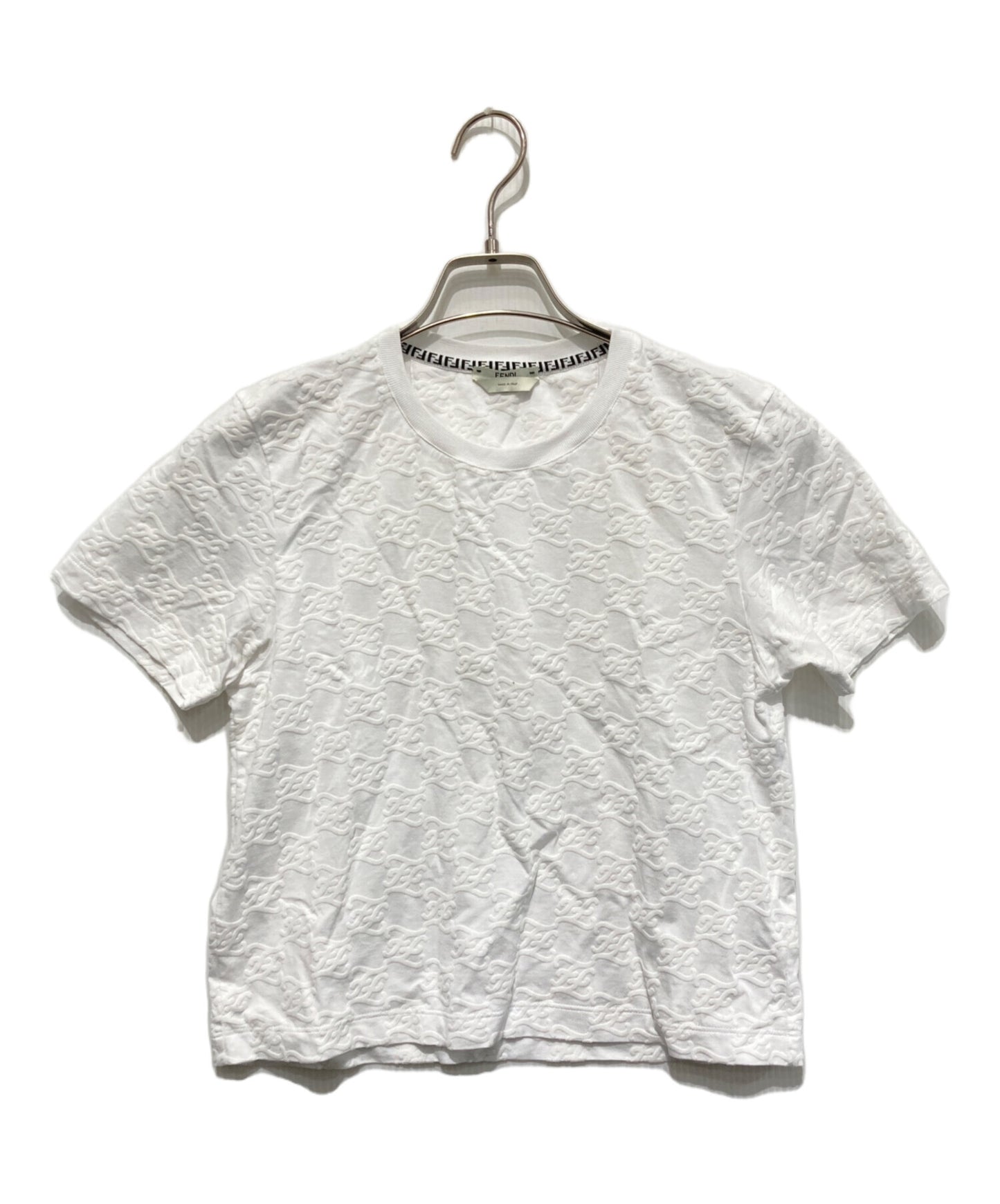 [Pre-owned] FENDI Embossed Logo T-Shirt FS7389 AHLU