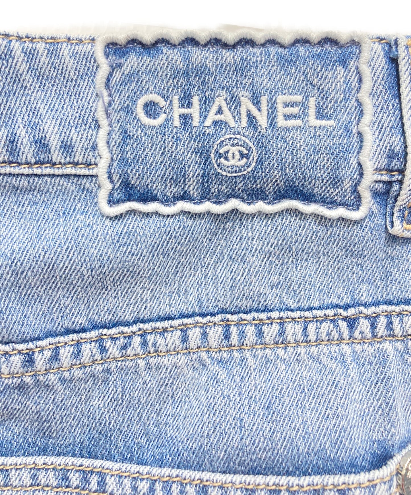 [Pre-owned] CHANEL Coco Beach Denim Pants P78552V71192