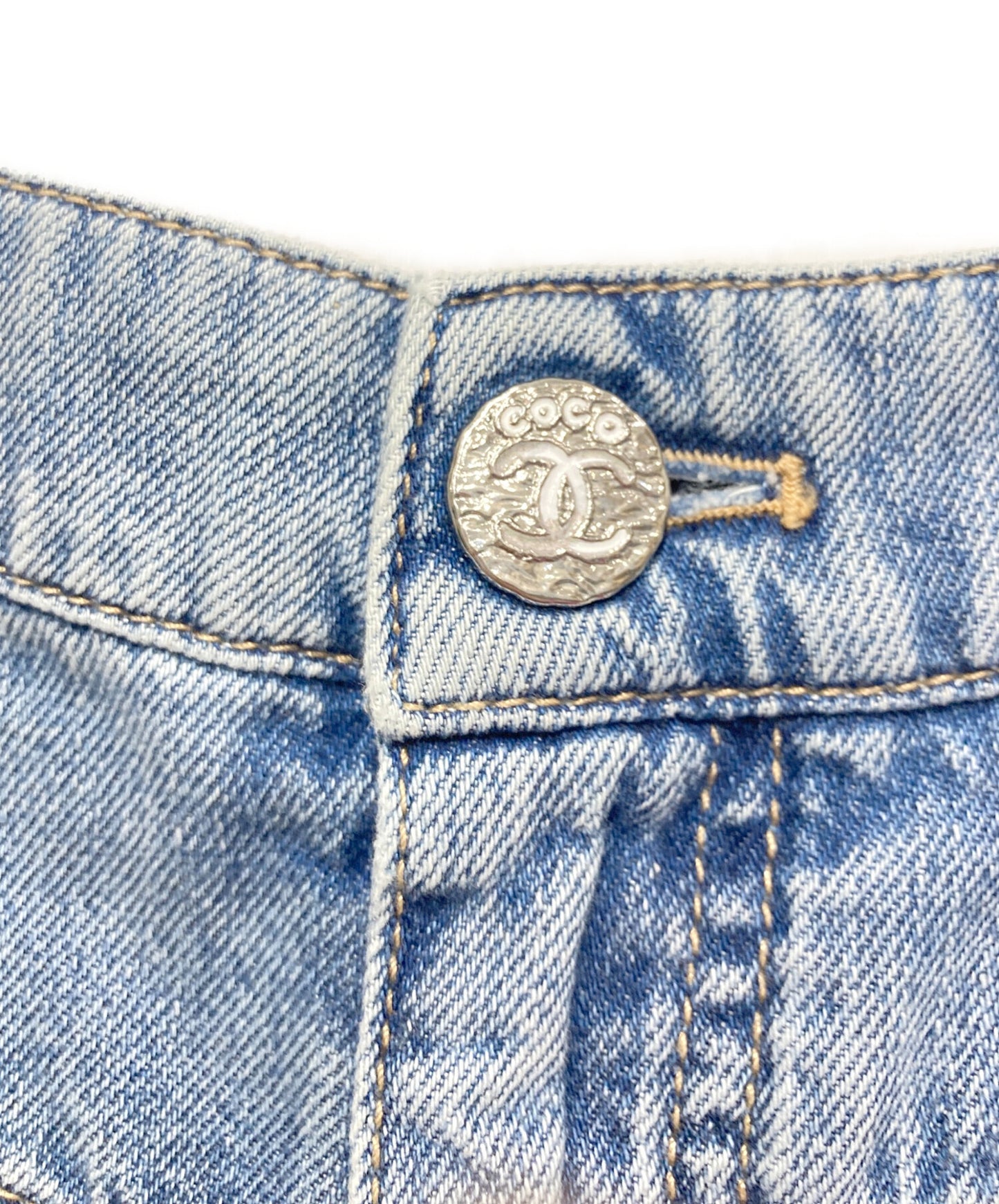 [Pre-owned] CHANEL Coco Beach Denim Pants P78552V71192