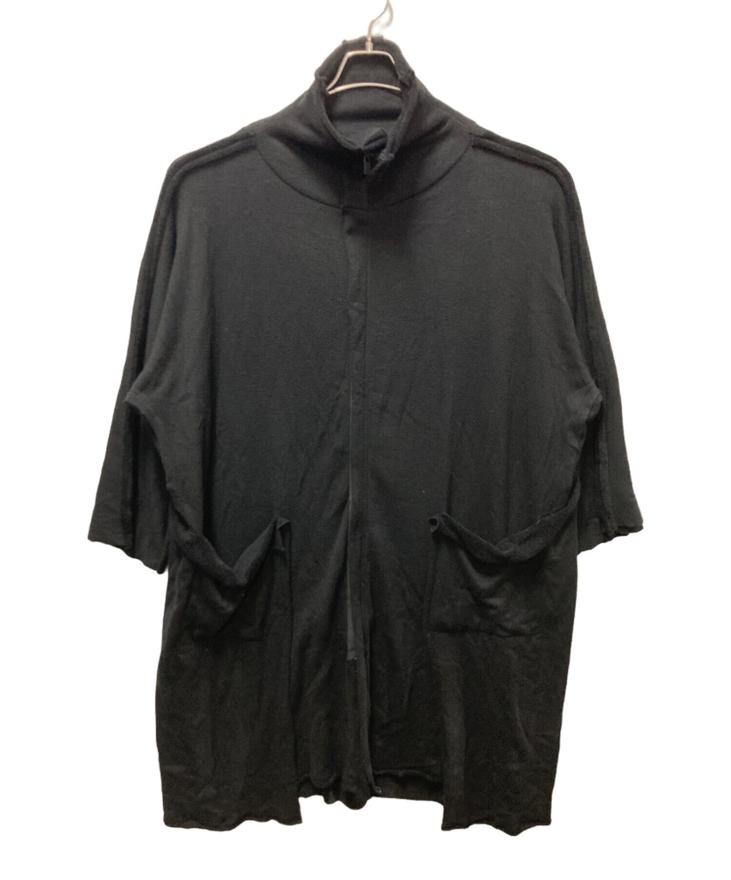 [Pre-owned] YOHJI YAMAMOTO SUPIMA COTTON PILE RAW EDGE SEAM HIGH-NECK CARDIGAN FS-T44-079