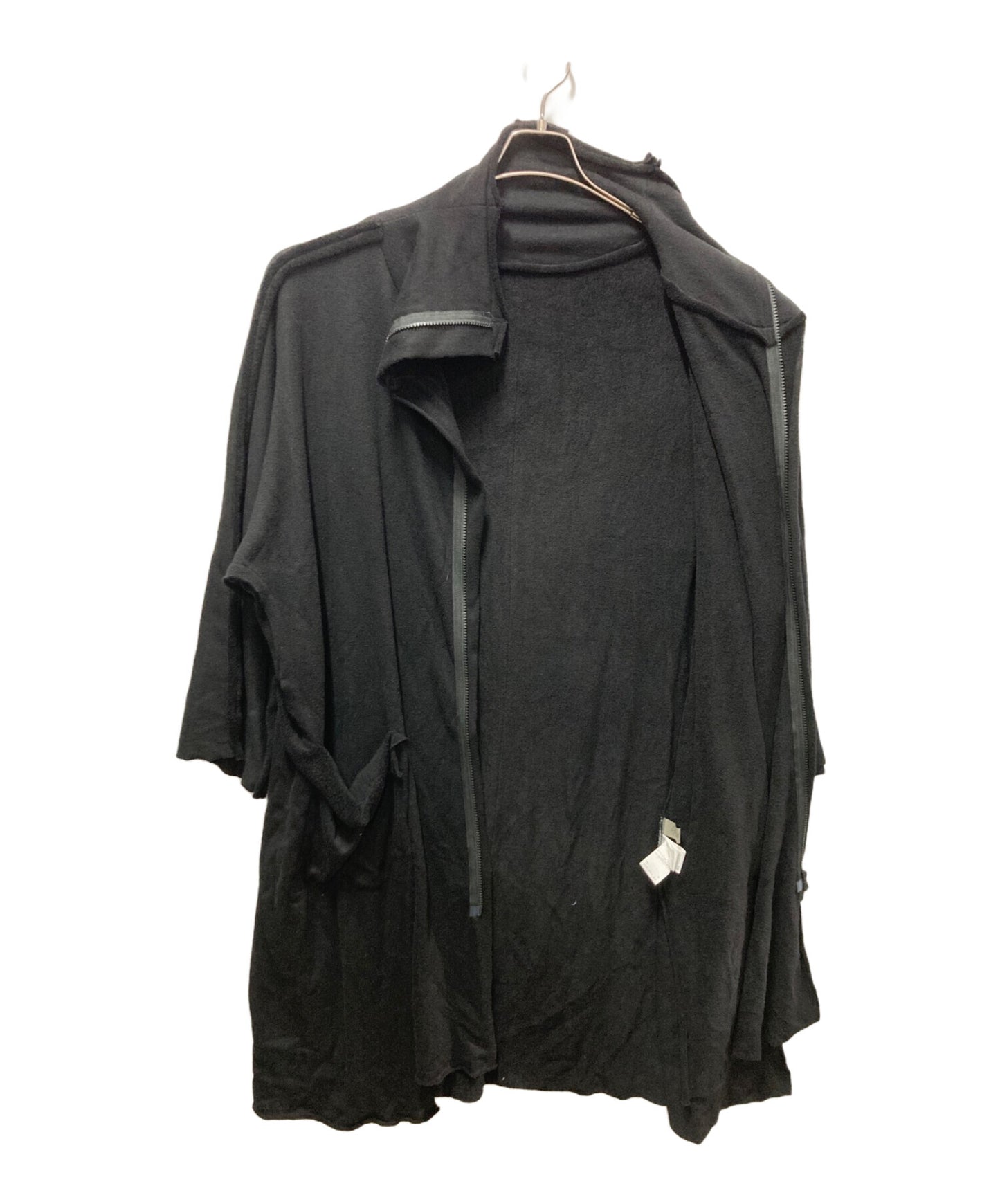 [Pre-owned] YOHJI YAMAMOTO SUPIMA COTTON PILE RAW EDGE SEAM HIGH-NECK CARDIGAN FS-T44-079