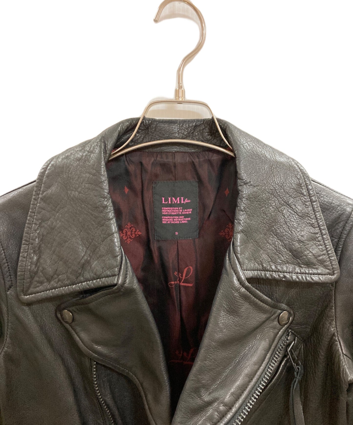 [Pre-owned] LIMI feu Cow Leather Jacket/LIMI feu LK-J26-700