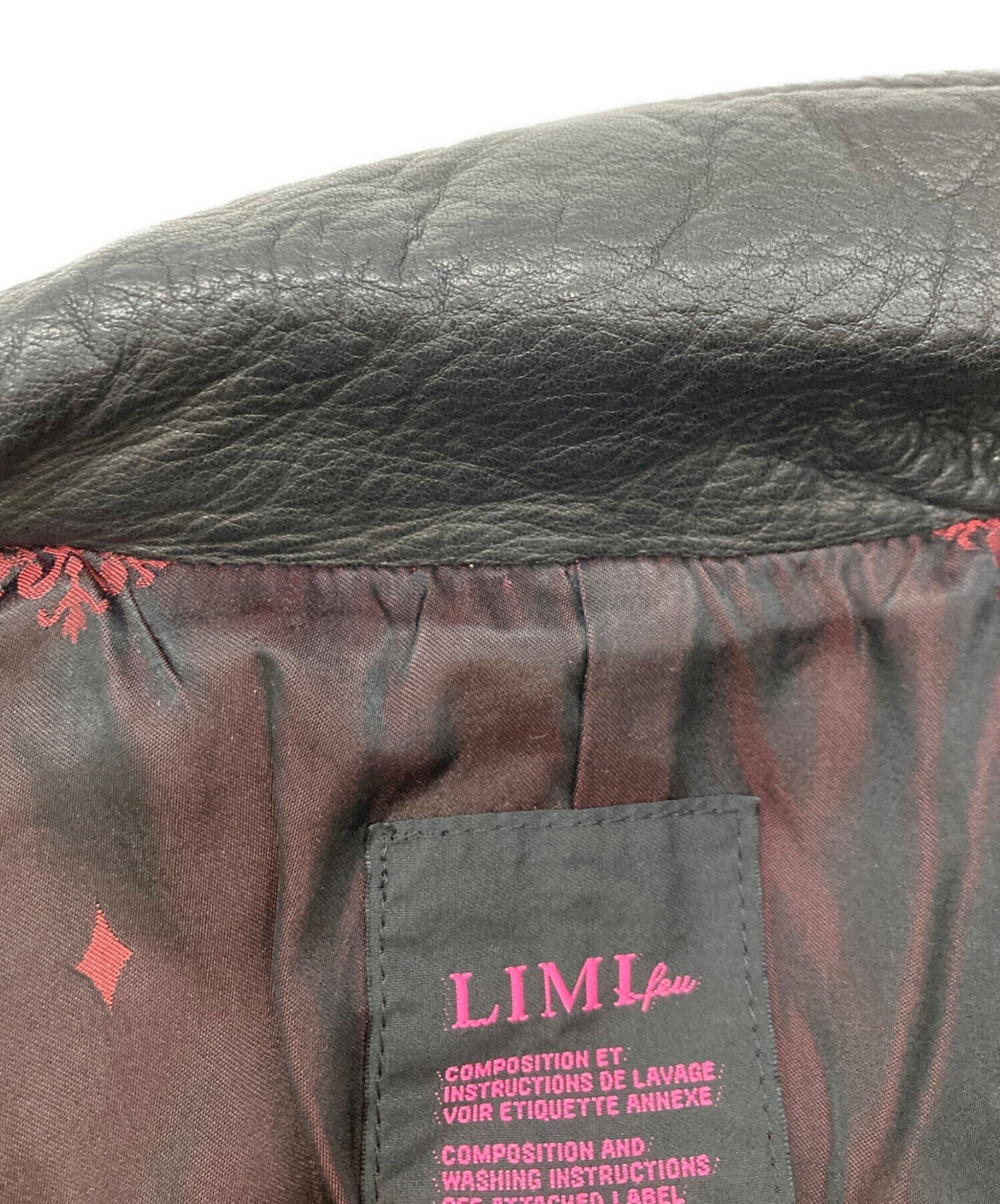 [Pre-owned] LIMI feu Cow Leather Jacket/LIMI feu LK-J26-700