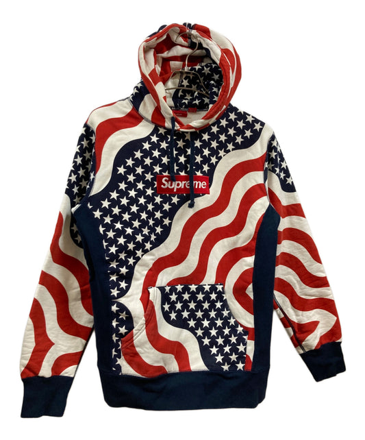 [Pre-owned] SUPREME BOX LOGO PULLOVER HOODIE FLAG