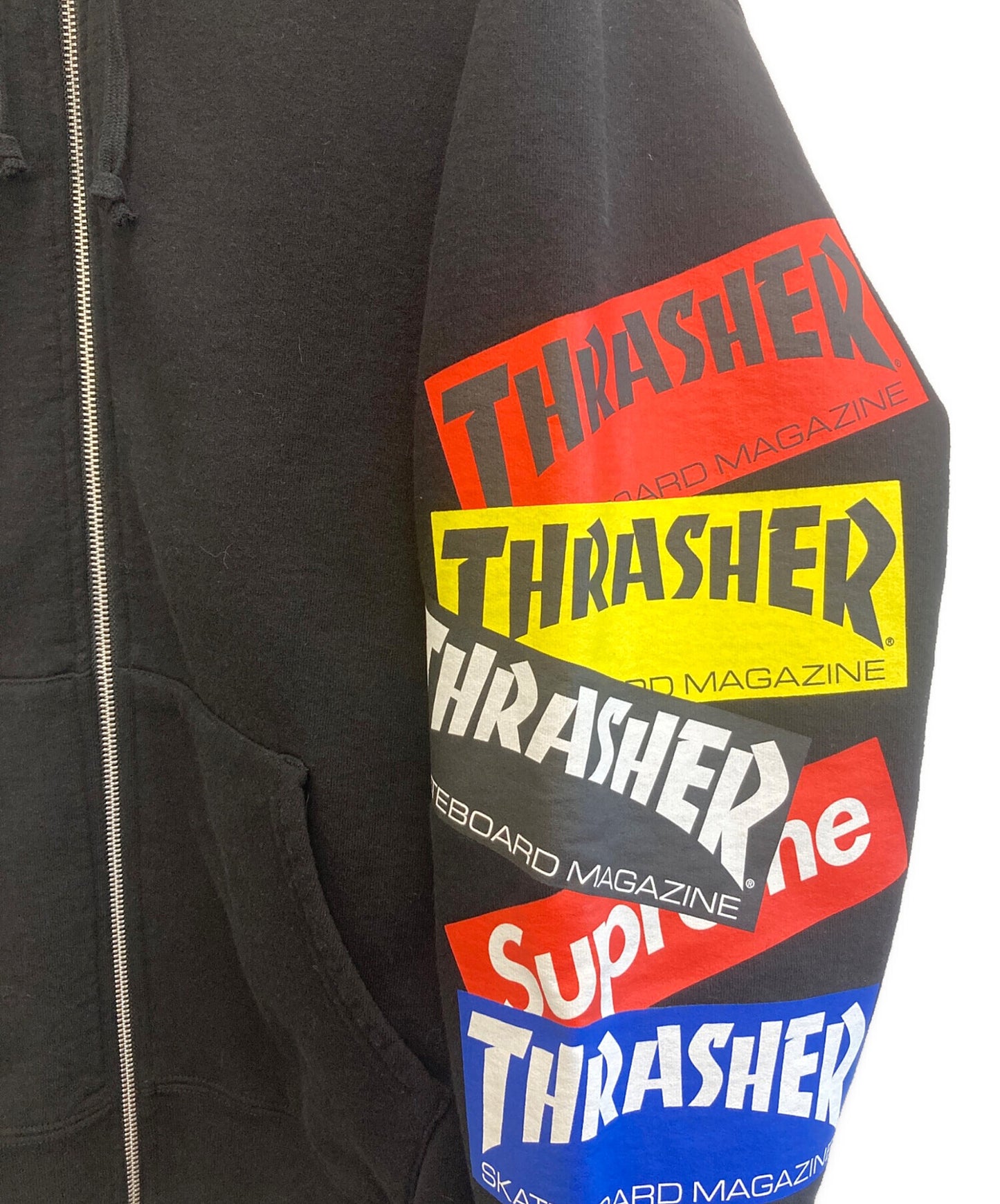 [Pre-owned] SUPREME Multi Logo Zip Up Sweatshirt