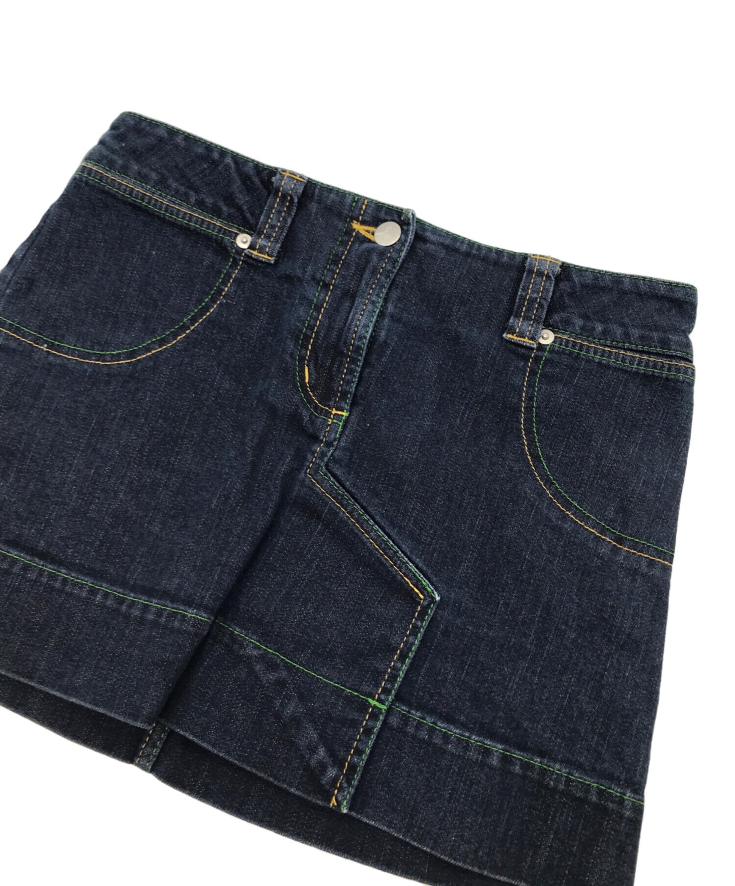 [Pre-owned] Vivienne Westwood Orb Embroidered Denim Skirt