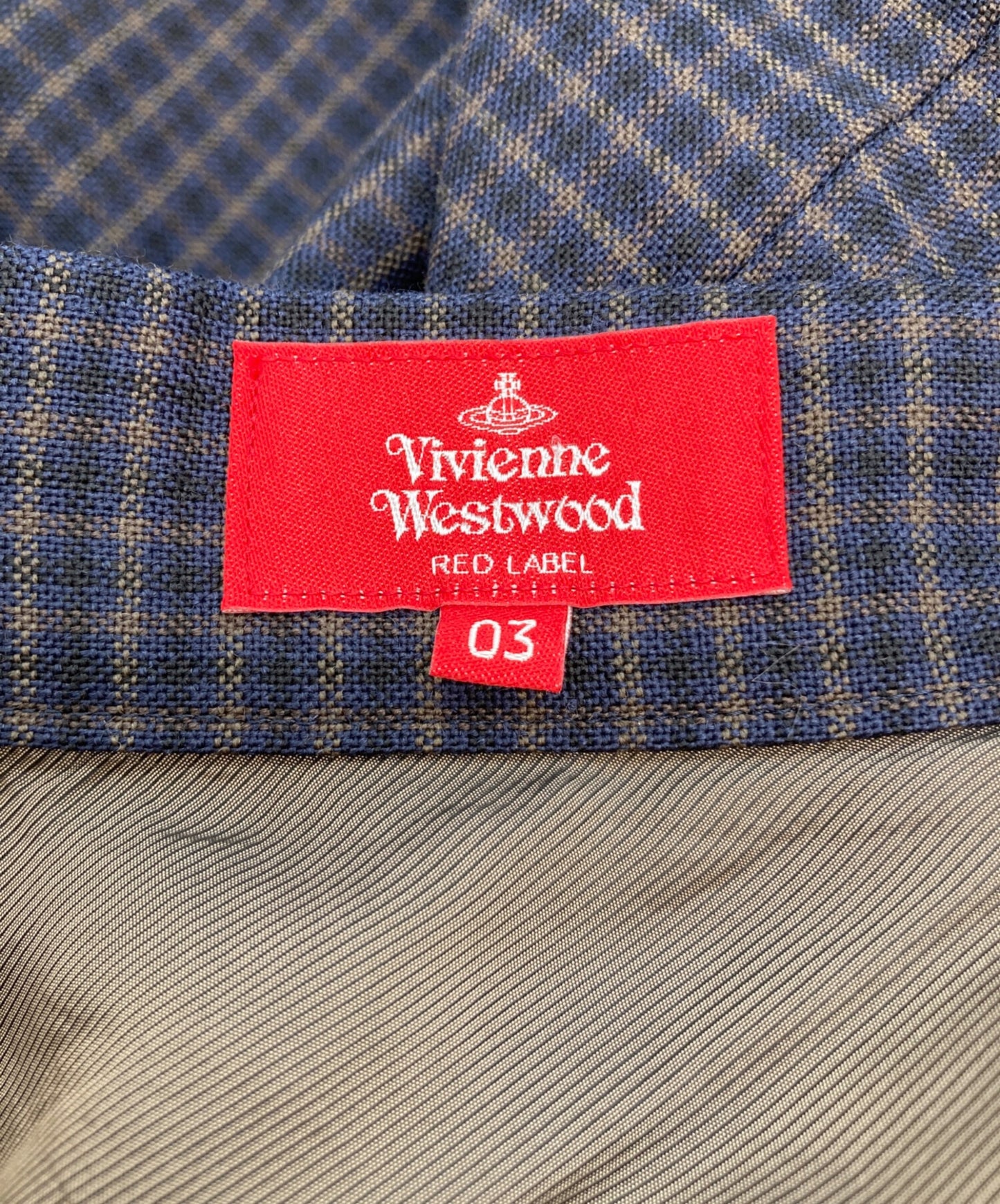 [Pre-owned] Vivienne Westwood RED LABEL shaped check skirt 16-12-202009