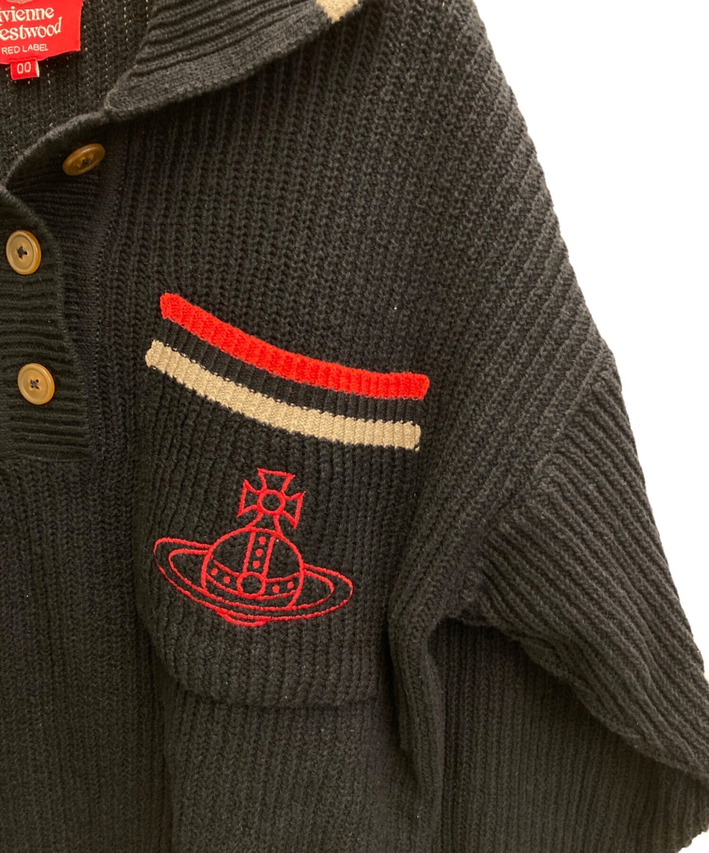 [Pre-owned] Vivienne Westwood RED LABEL Cotton ribbed knit polo top 16-12-132020