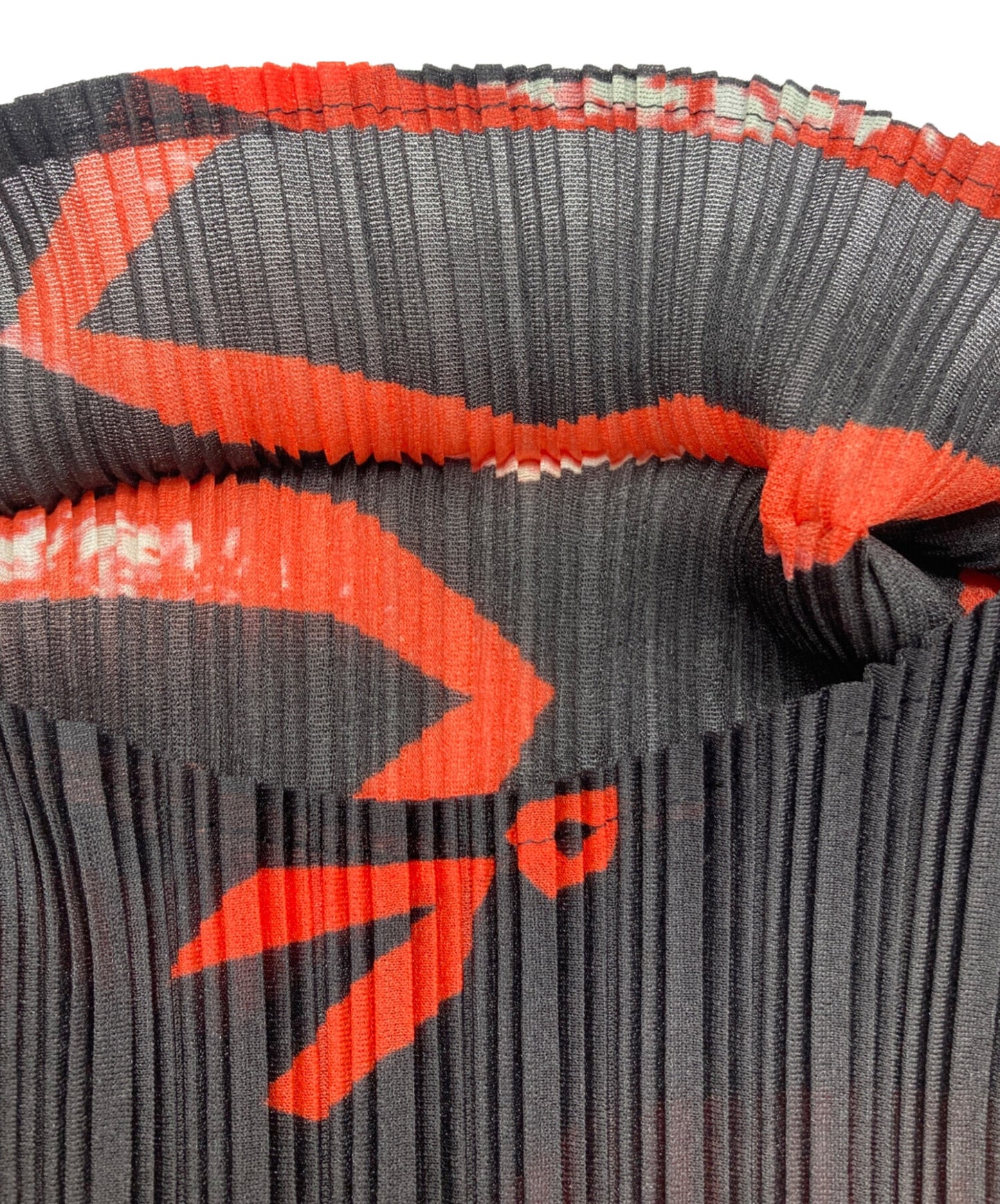 [Pre-owned] PLEATS PLEASE Lip print pleated dress PP53-FH373