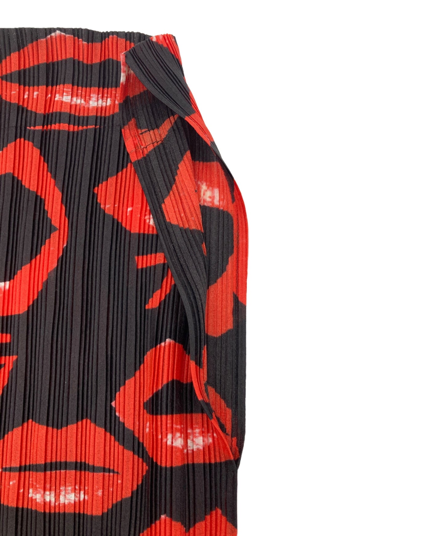 [Pre-owned] PLEATS PLEASE Lip print pleated dress PP53-FH373