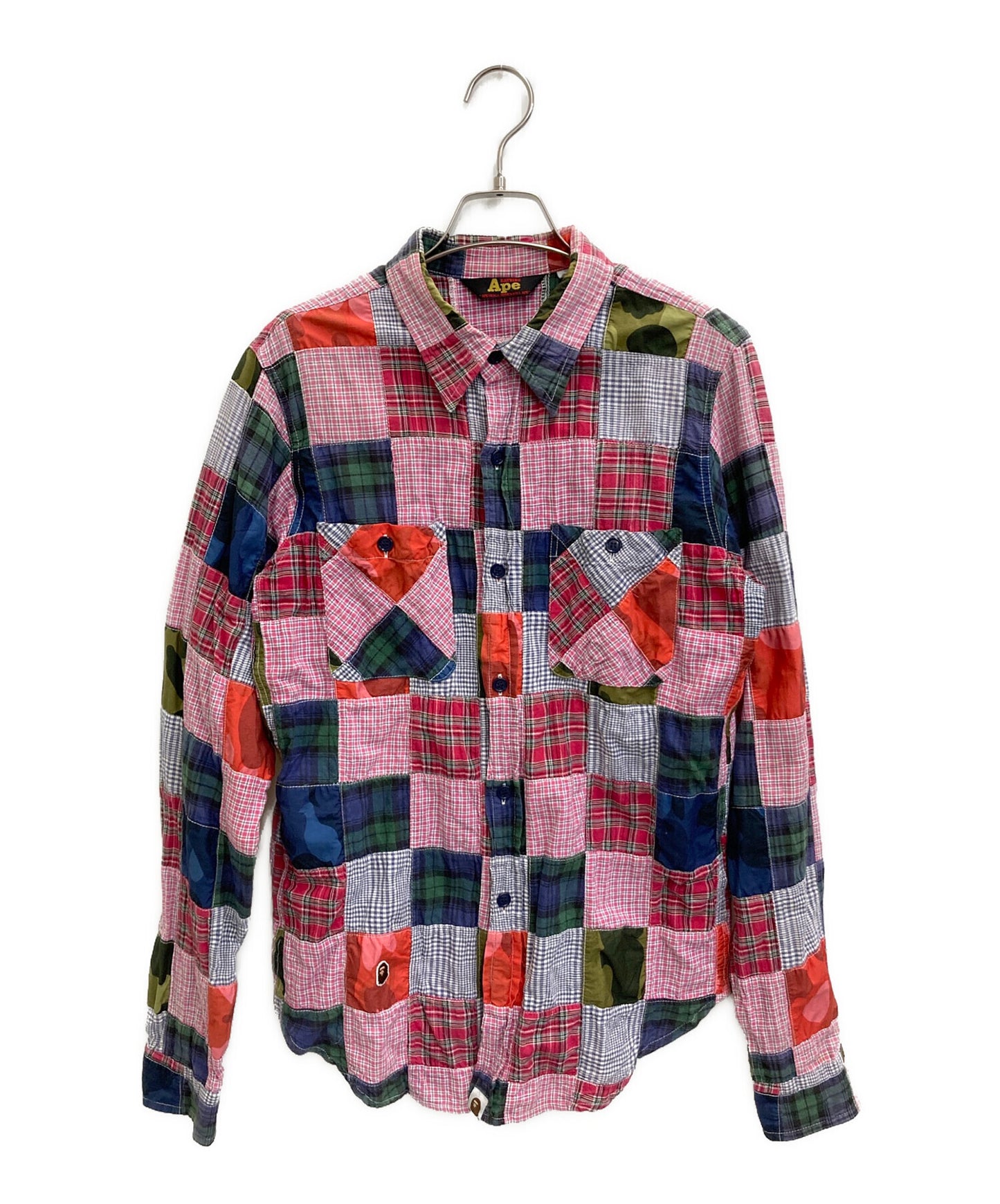[Pre-owned] A BATHING APE patchwork shirt