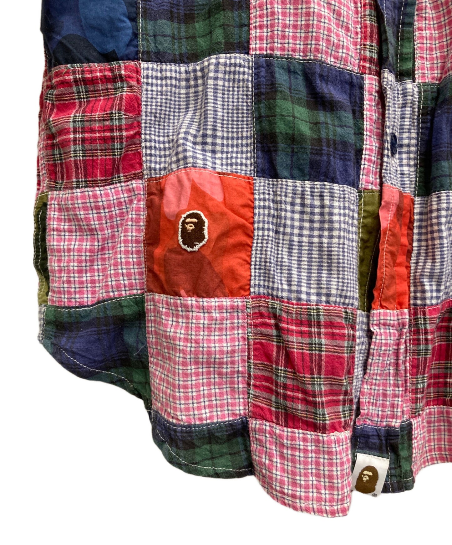 [Pre-owned] A BATHING APE patchwork shirt