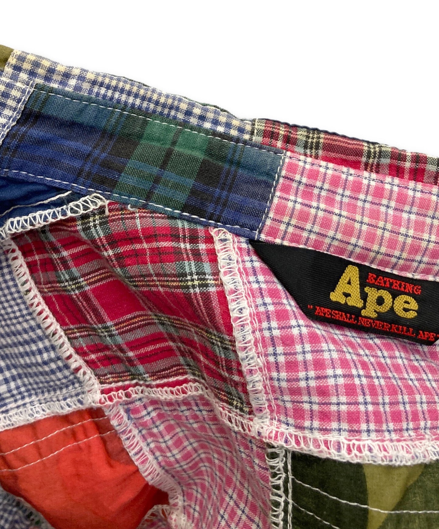 [Pre-owned] A BATHING APE patchwork shirt