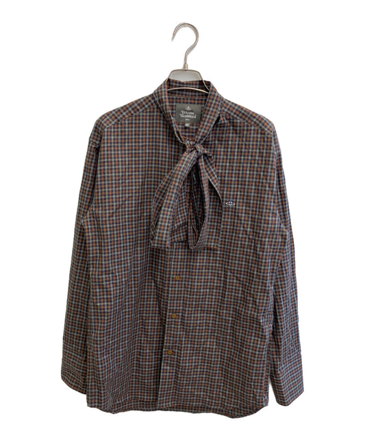 [Pre-owned] Vivienne Westwood man checked long-tie shirt VW-WR72205