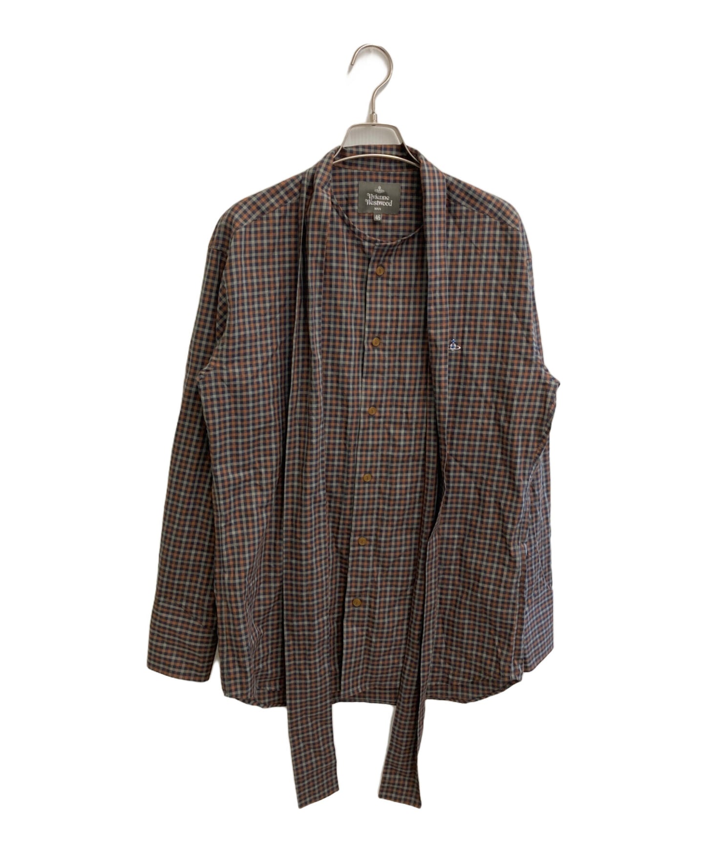 [Pre-owned] Vivienne Westwood man checked long-tie shirt VW-WR72205