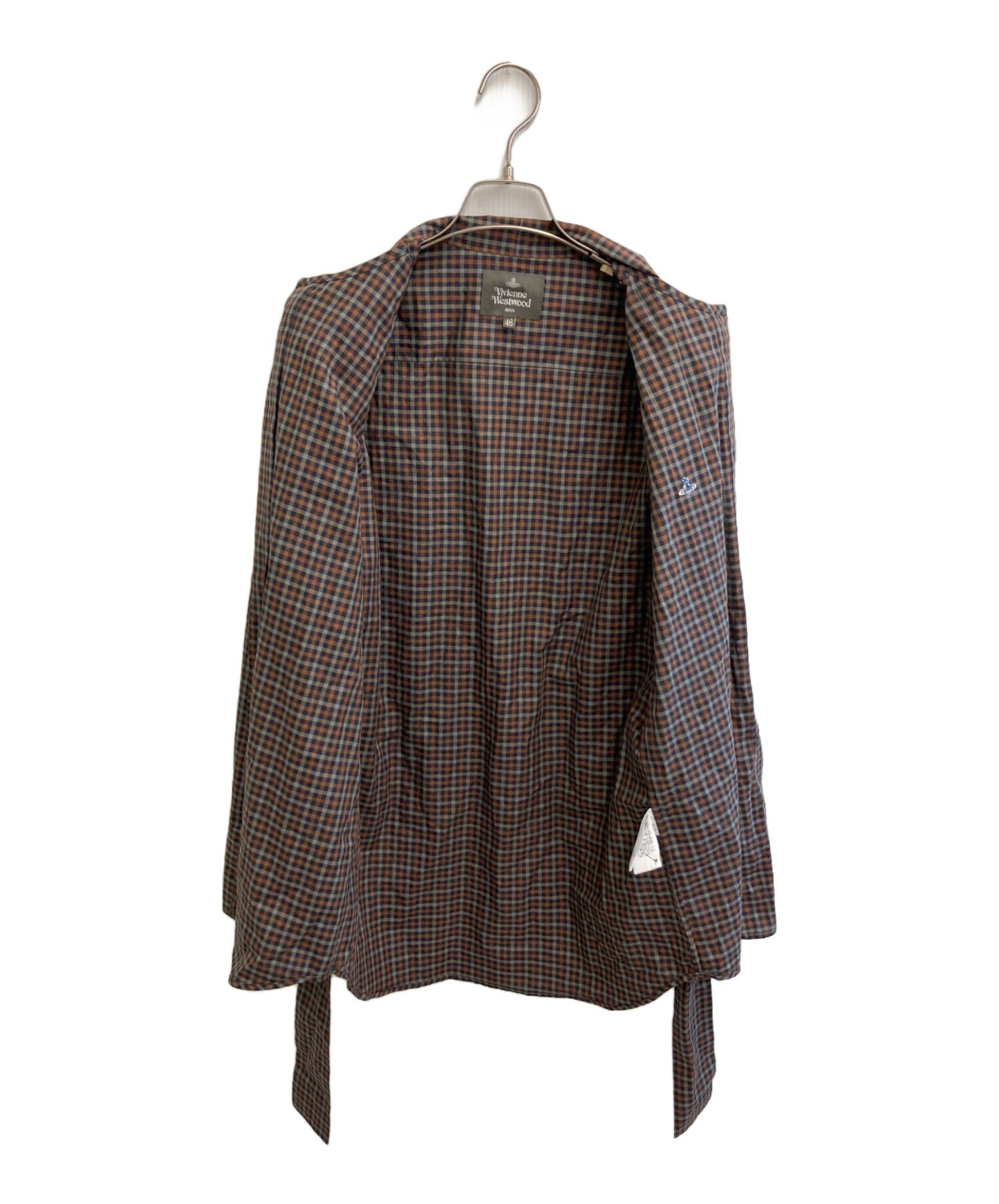 [Pre-owned] Vivienne Westwood man checked long-tie shirt VW-WR72205