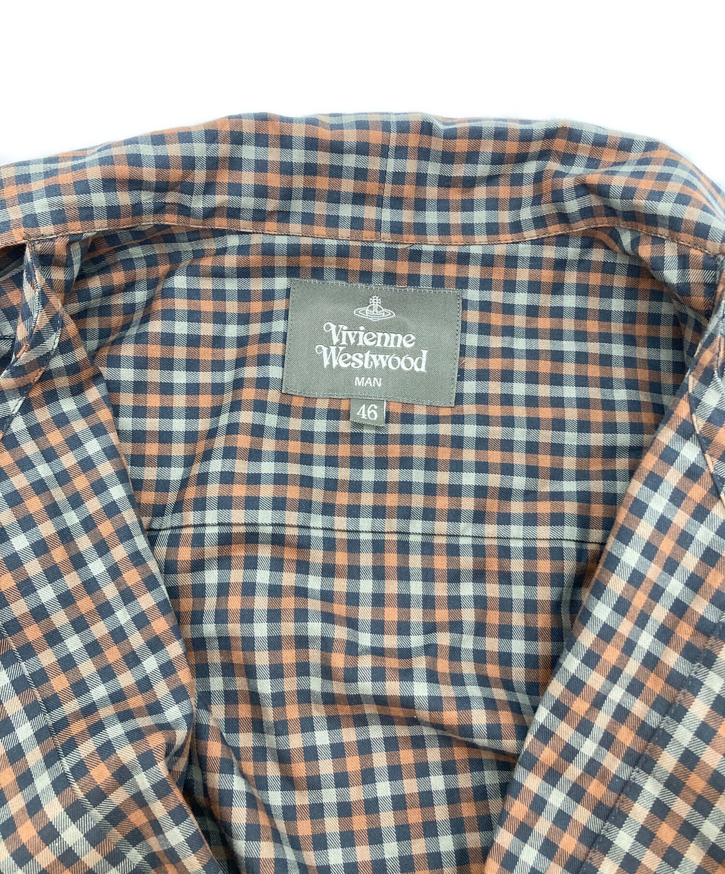 [Pre-owned] Vivienne Westwood man checked long-tie shirt VW-WR72205