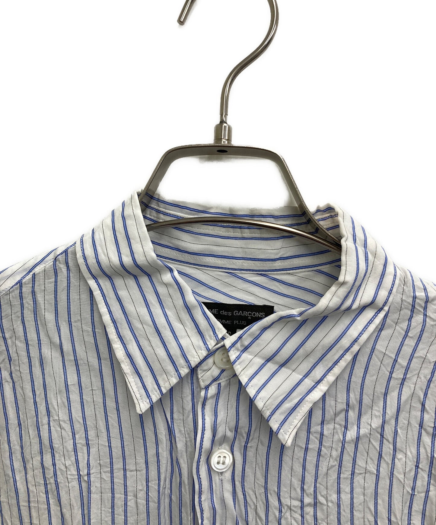 [Pre-owned] COMME des GARCONS HOMME PLUS Asymmetrical striped shirt PN-B004