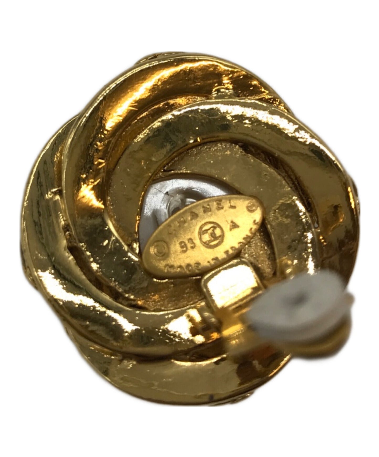 [Pre-owned] CHANEL Coco Mark Faux Pearl Earrings