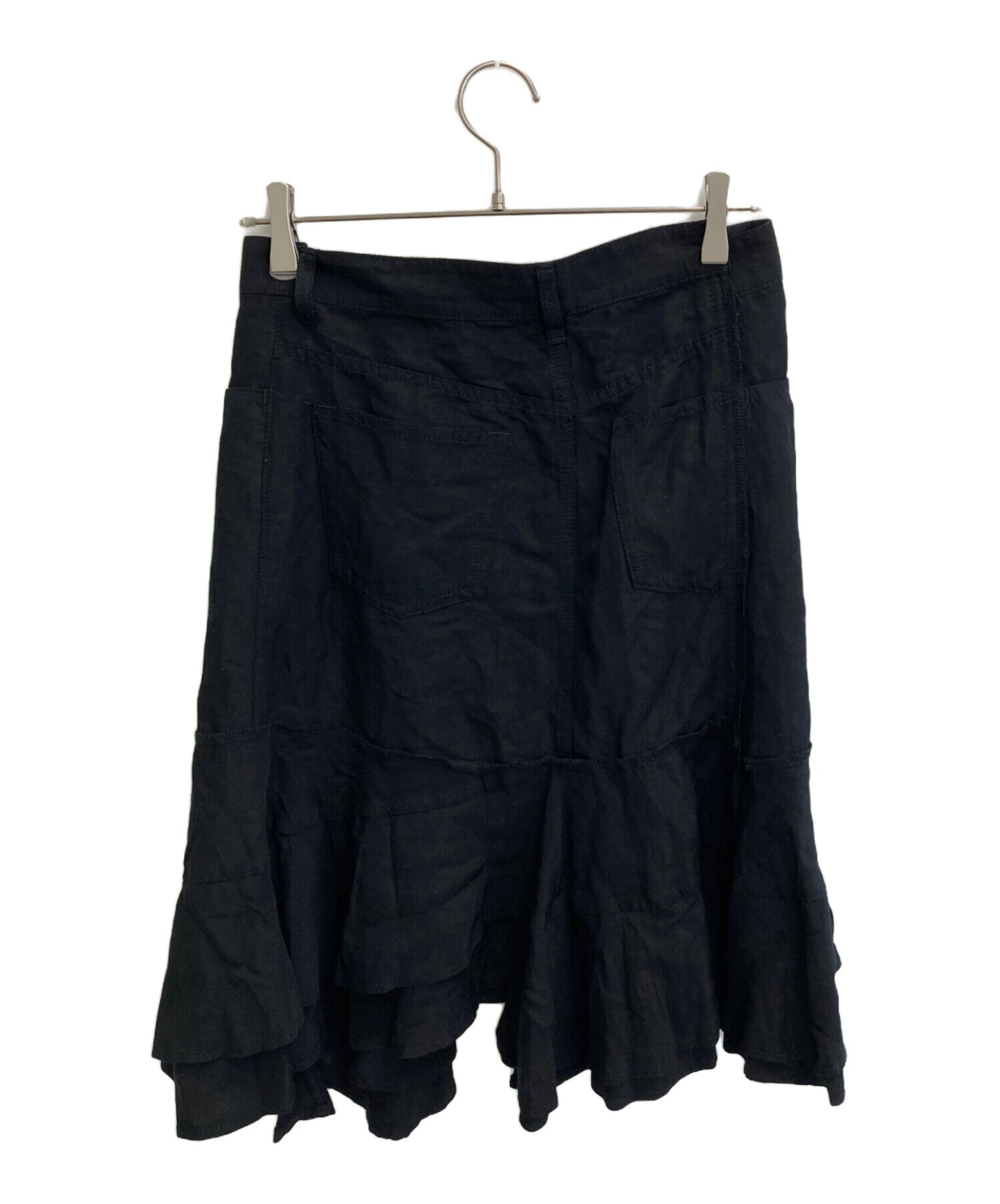 [Pre-owned] tricot COMME des GARCONS Wrap-style reconstructed rayon linen-blend skirt TK-S012