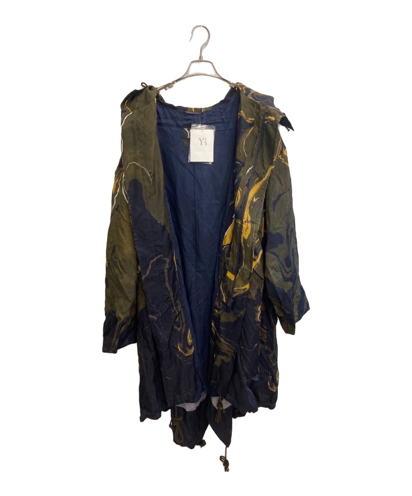 [Pre-owned] Y's Sumi-nagashi Dyed Marbled Pattern Mod Coat YN-C02-211