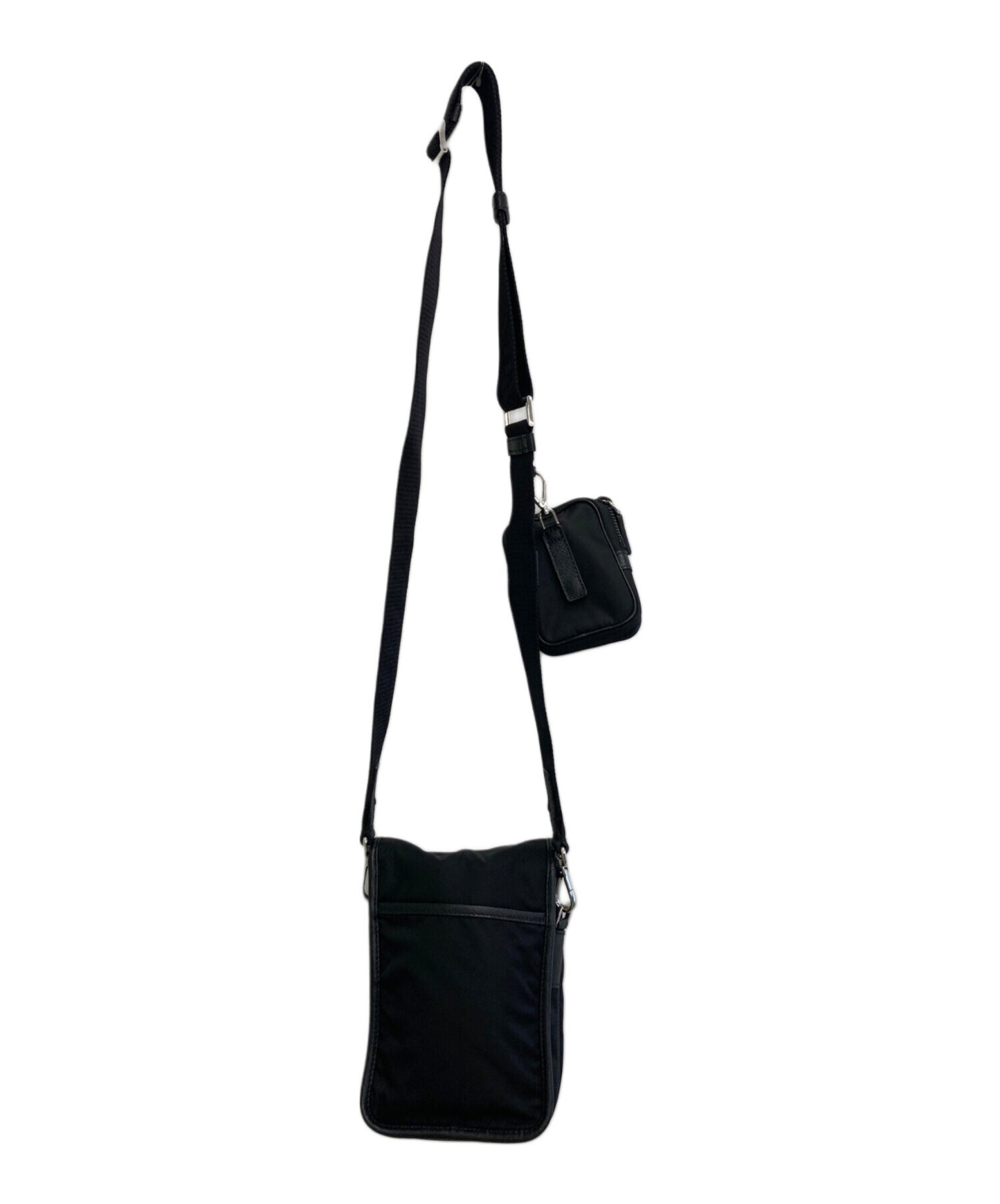 [Pre-owned] PRADA ReNylon+SAFFIANO mini shoulder bag 2VD043