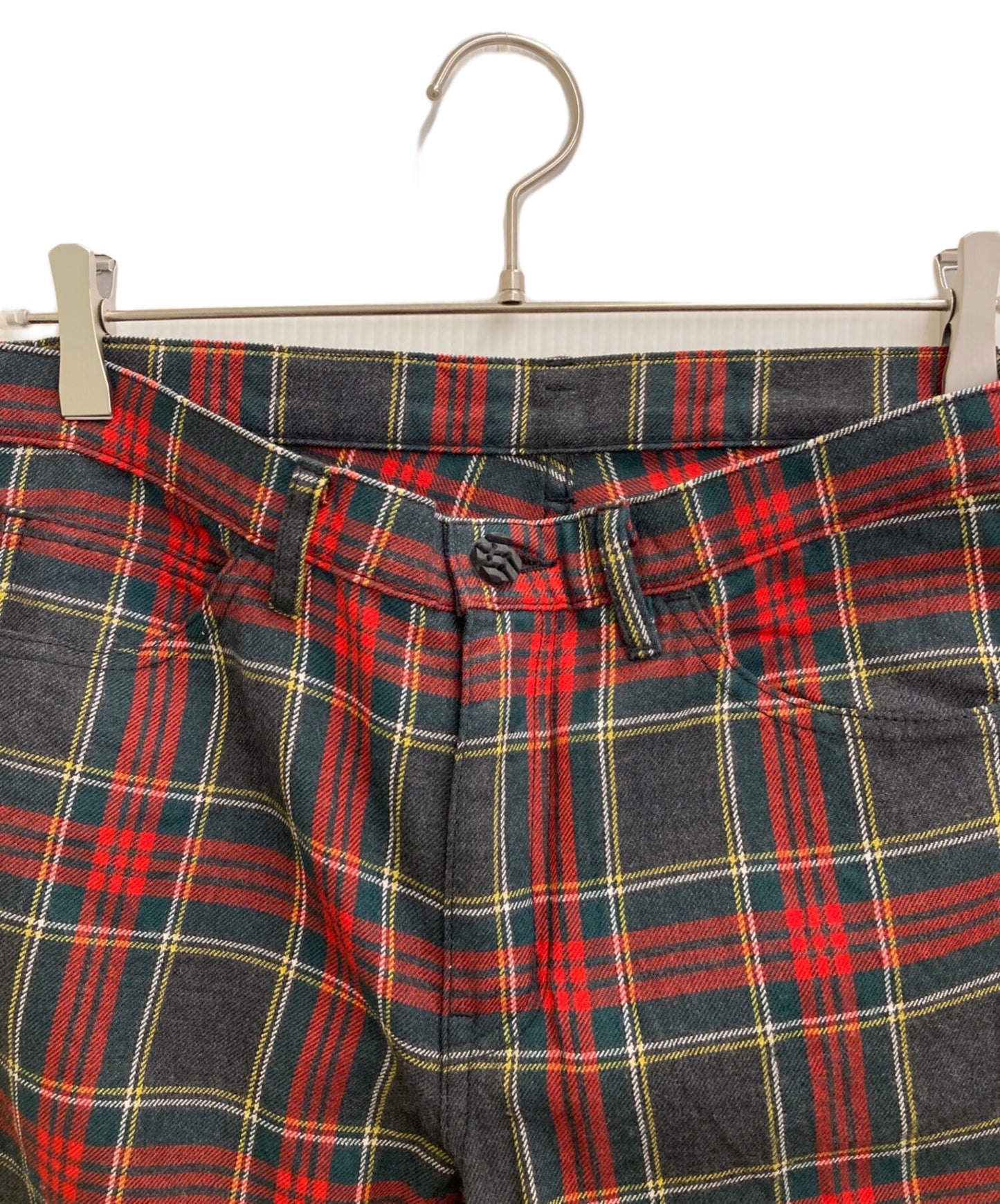 [Pre-owned] COMME des GARCONS HOMME PLUS Shrunken Check Tuck Pants PK-P046