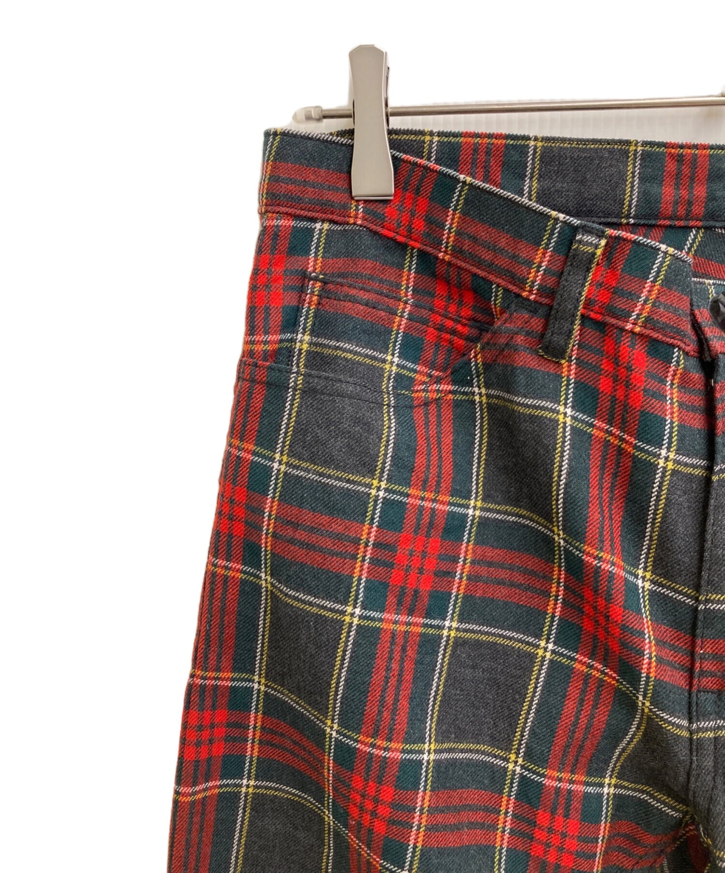 [Pre-owned] COMME des GARCONS HOMME PLUS Shrunken Check Tuck Pants PK-P046