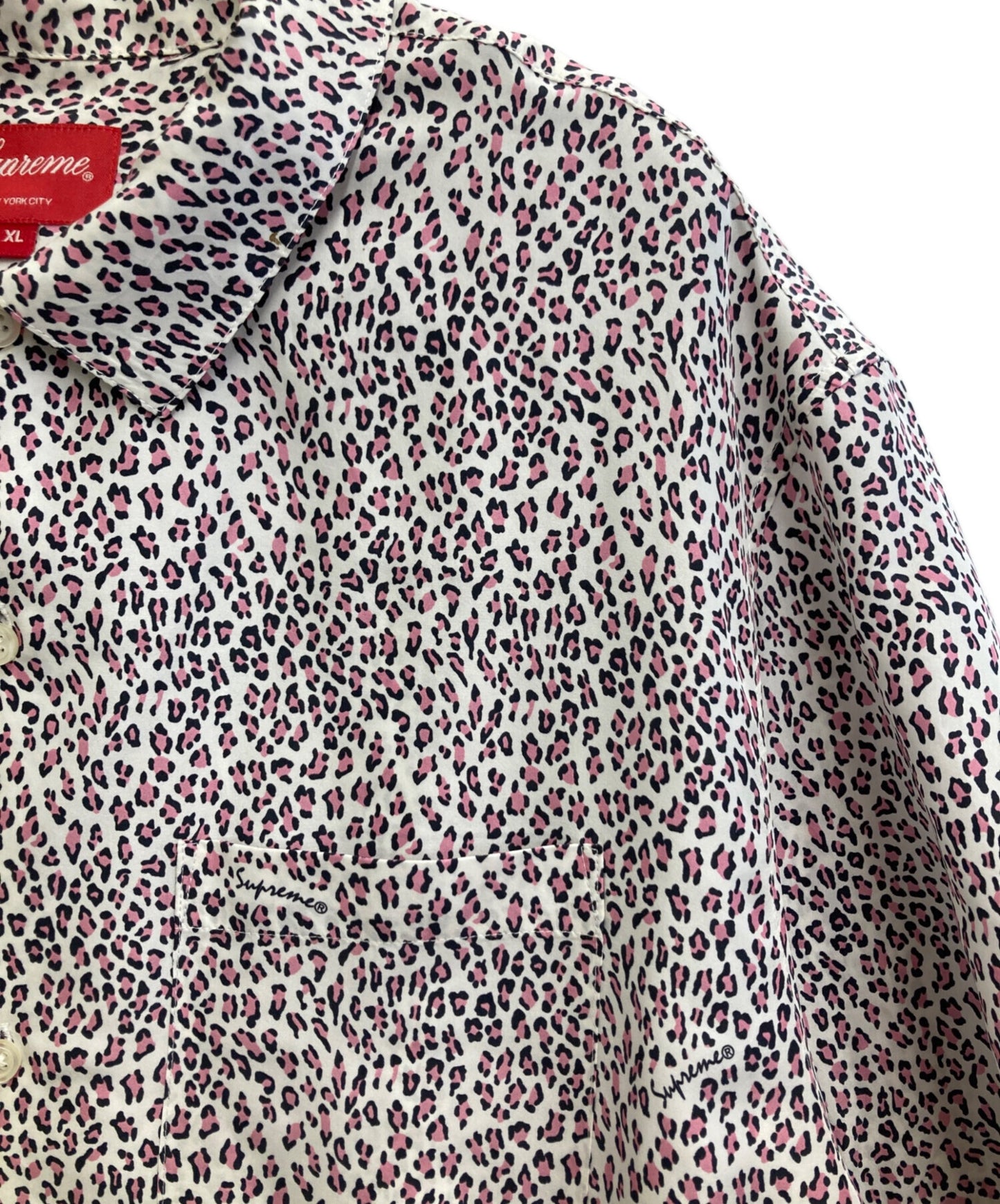 [Pre-owned] SUPREME 22SS Leopard Silk S/S Shirt