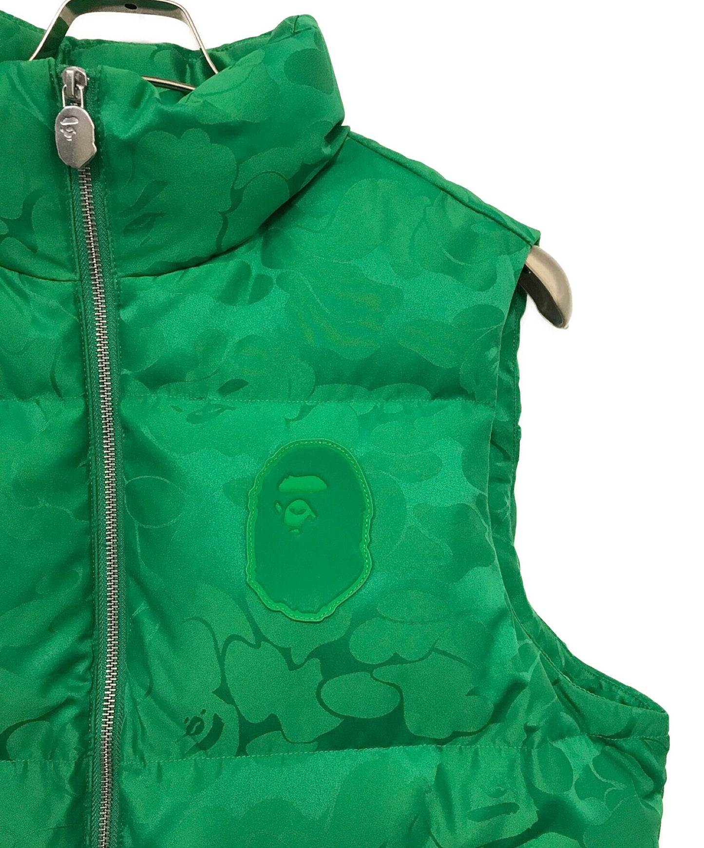 [Pre-owned] A BATHING APE TONAL SOLID CAMO PUFFER DOWN VEST 001DNJ801058I
