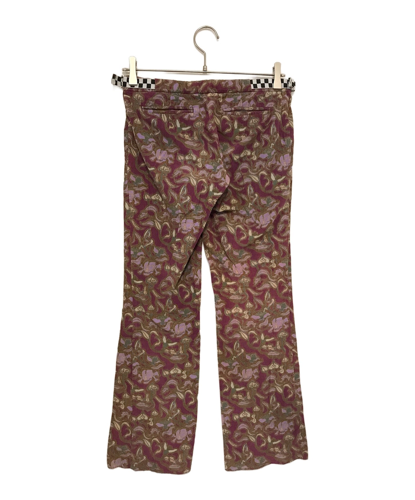 [Pre-owned] UNDERCOVER Corduroy skull flower pants