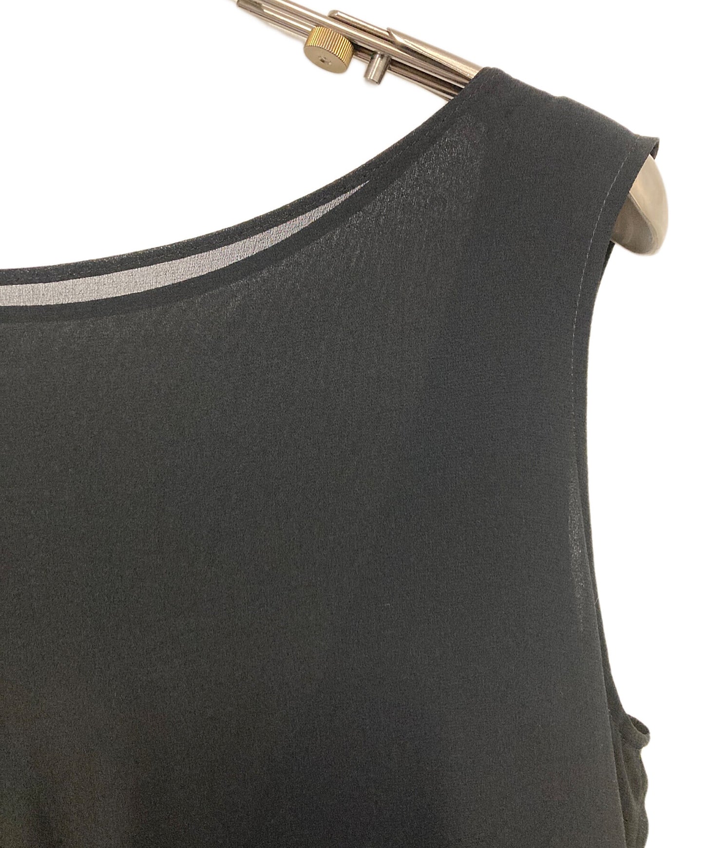 [Pre-owned] yohji yamamoto+noir Silk Belted Sleeveless Dress NM-D02-406