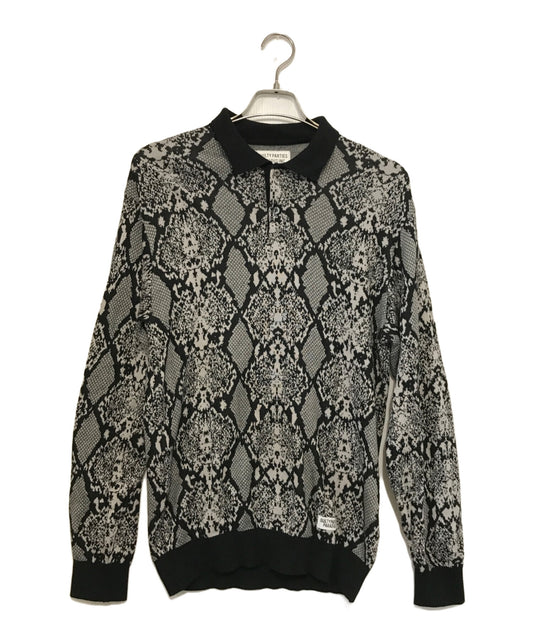 [Pre-owned] WACKO MARIA PYTHON KNIT JACQUARD POLO SHIRT