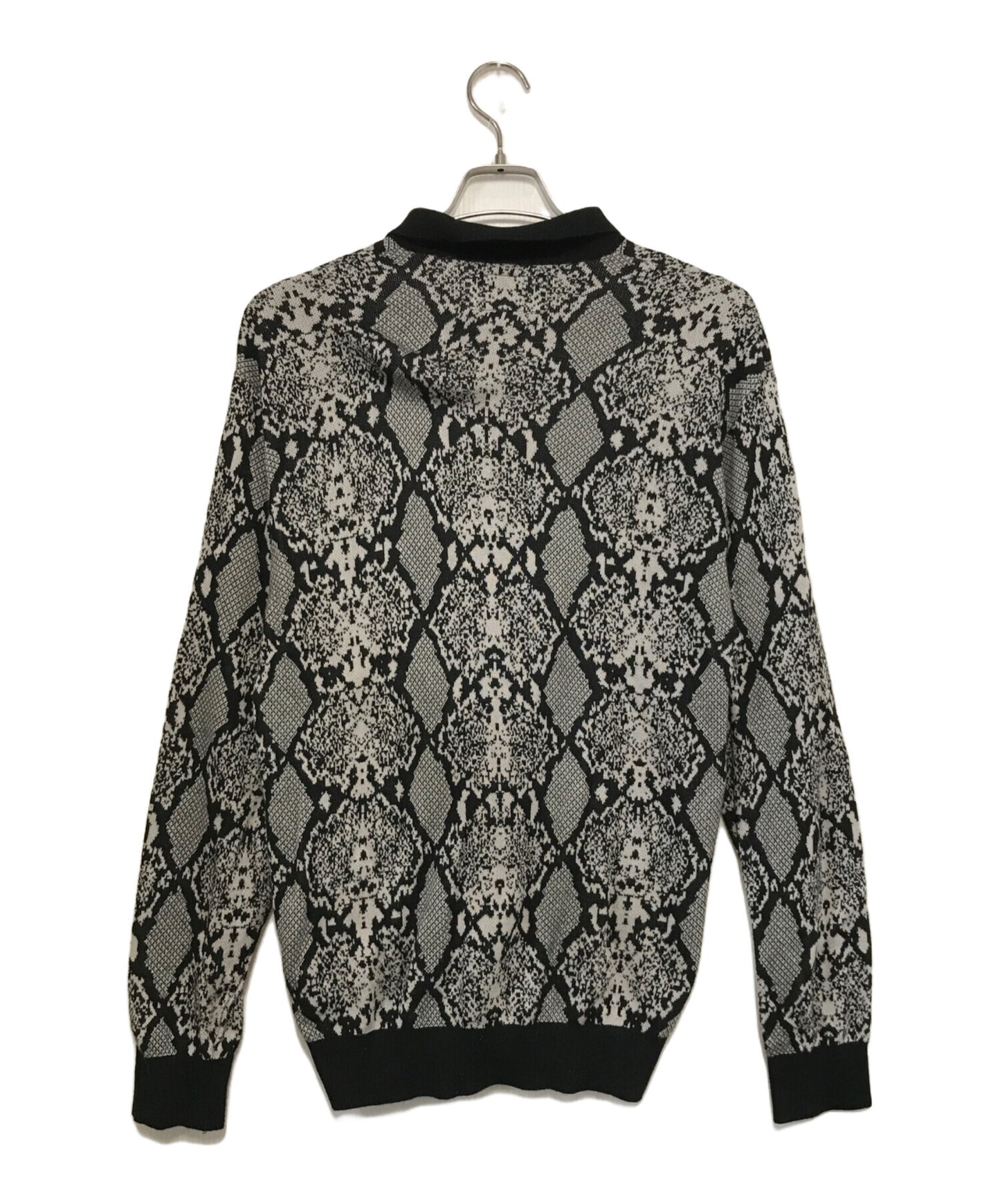 [Pre-owned] WACKO MARIA PYTHON KNIT JACQUARD POLO SHIRT