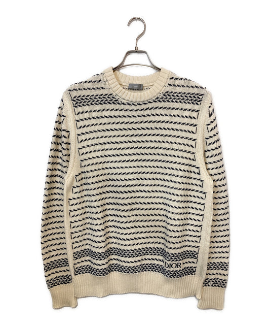 [Pre-owned] Dior Logo Striped Knit 18TM630AT245
