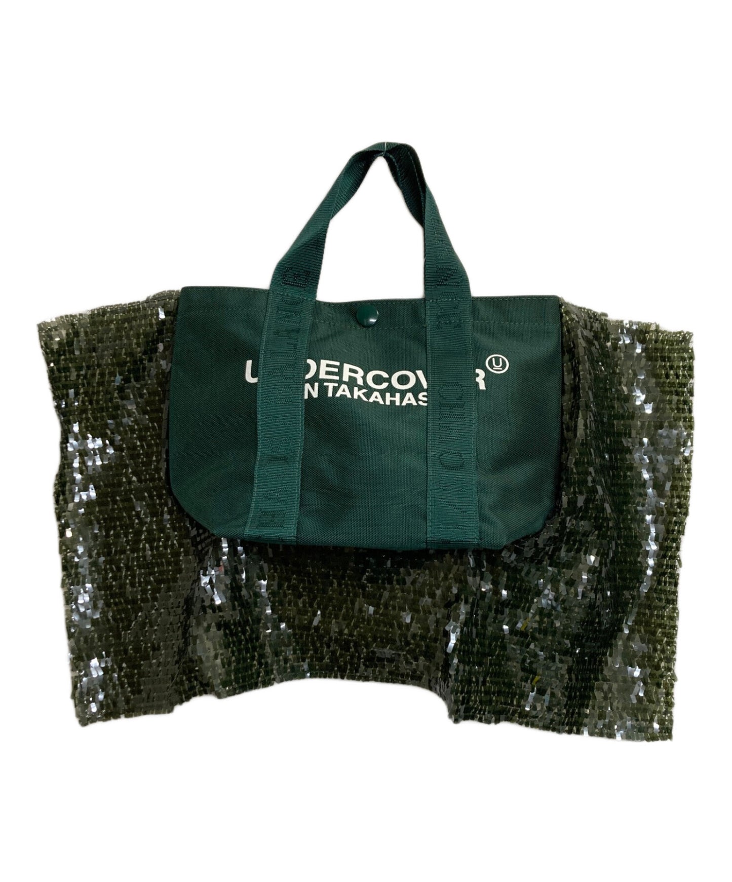 [Pre-owned] UNDERCOVER Logo-printed sequin handbag UC2D1B12-1