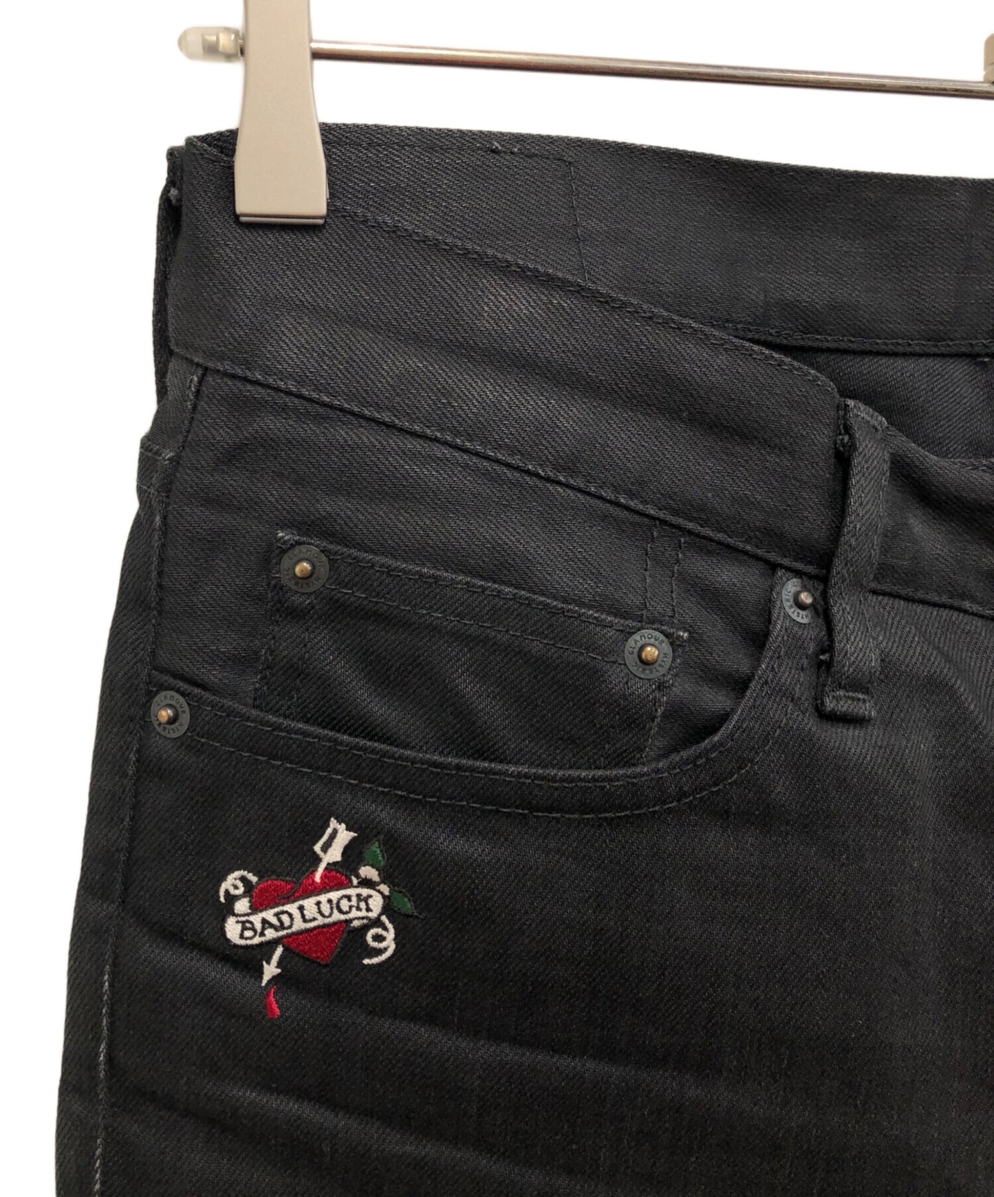 [Pre-owned] Hysteric Glamour HEART Embroidered Denim PT 02171AP15