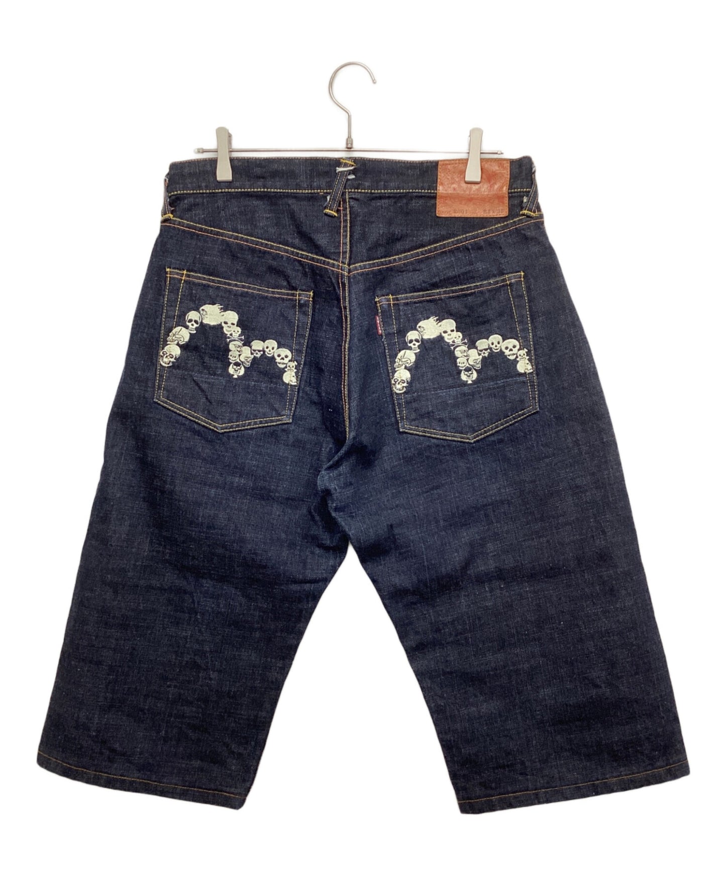 [Pre-owned] EVISU Denim Pants with Skull Seagull Embroidery Lot2001