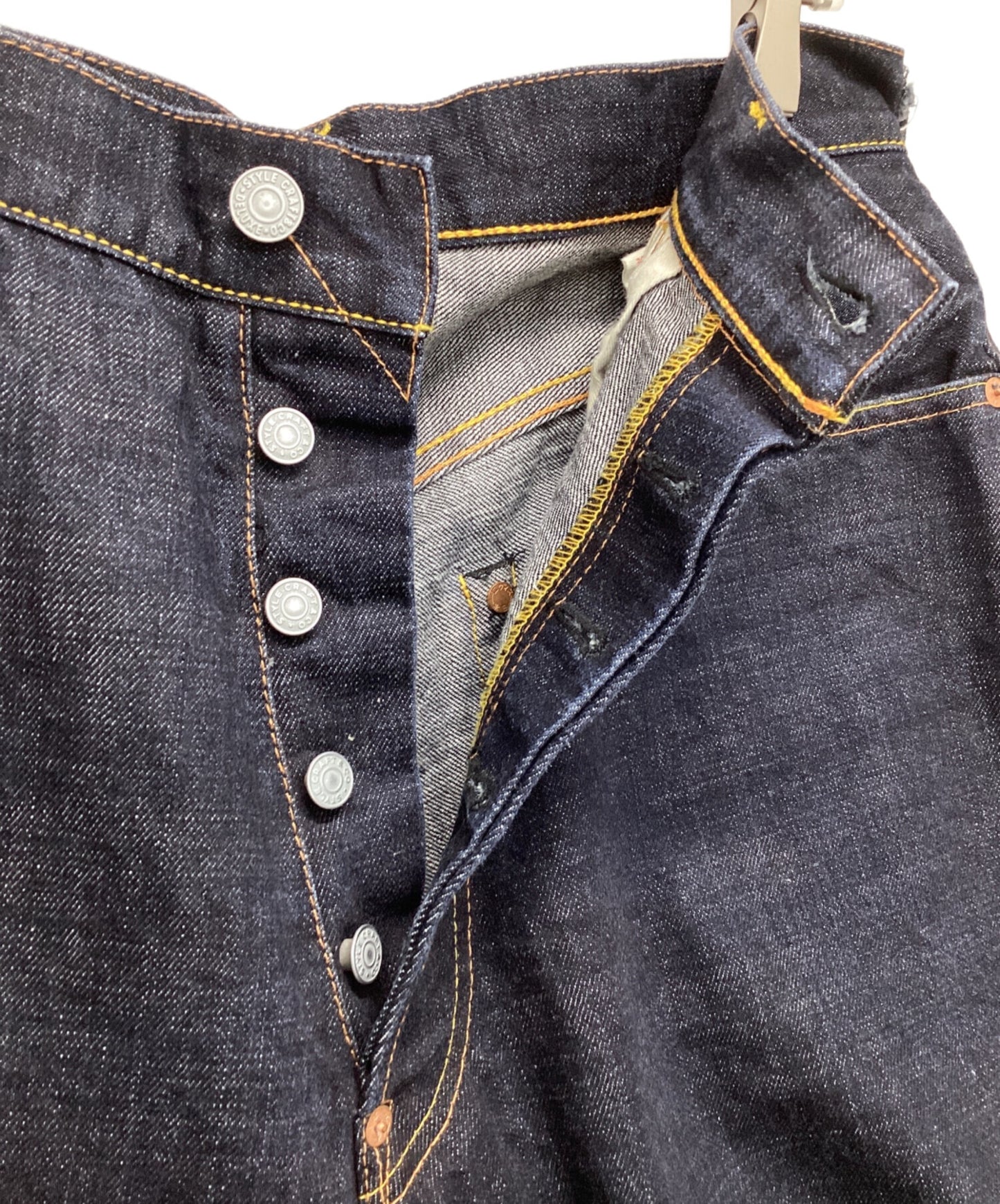 [Pre-owned] EVISU Denim Pants with Skull Seagull Embroidery Lot2001