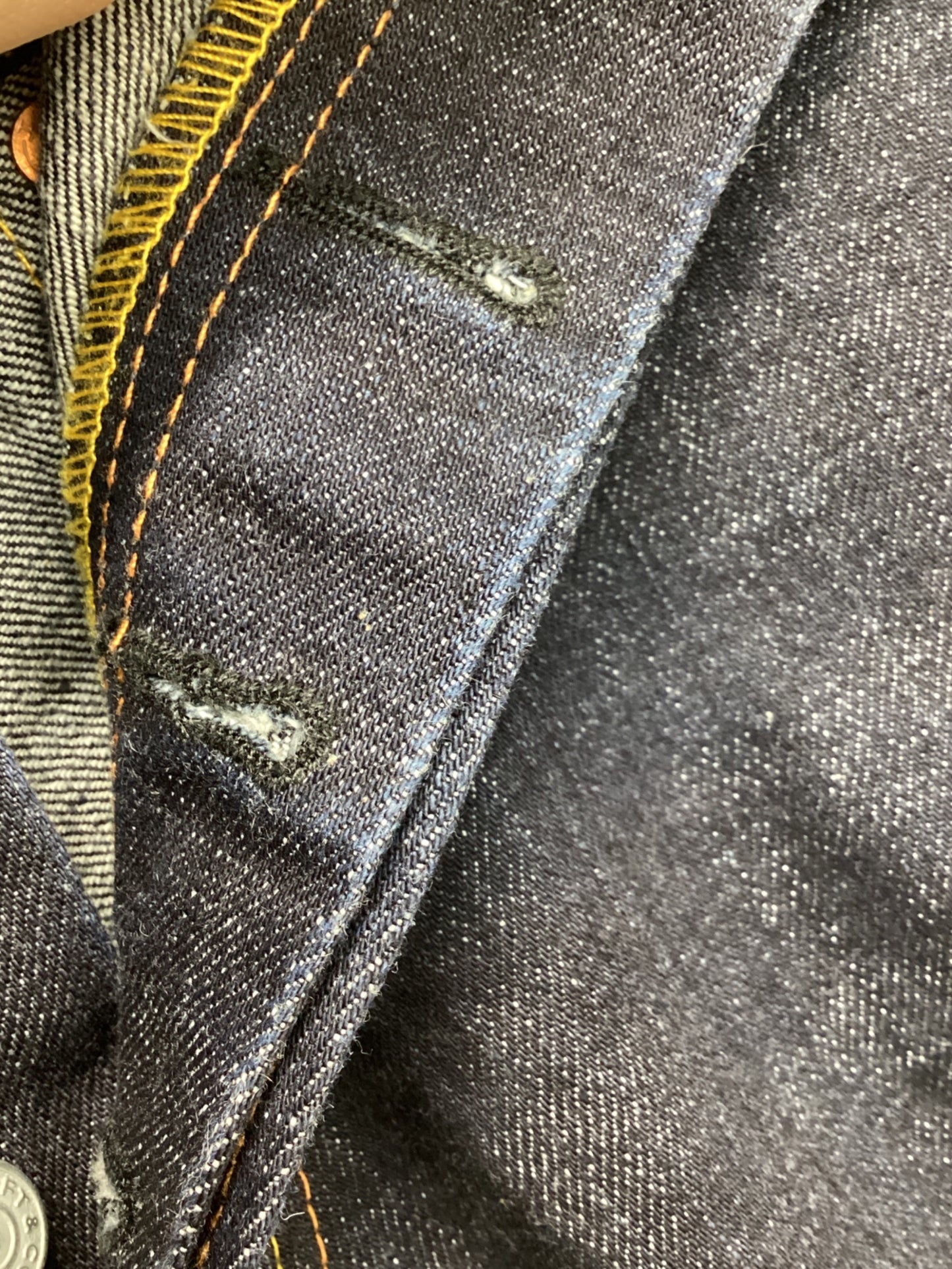 [Pre-owned] EVISU Denim Pants with Skull Seagull Embroidery Lot2001