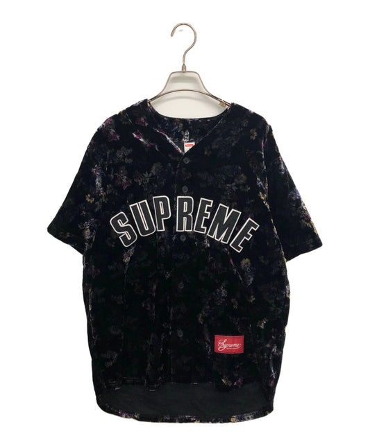 [Pre-owned] SUPREME Floral Velour Baseball Jersey