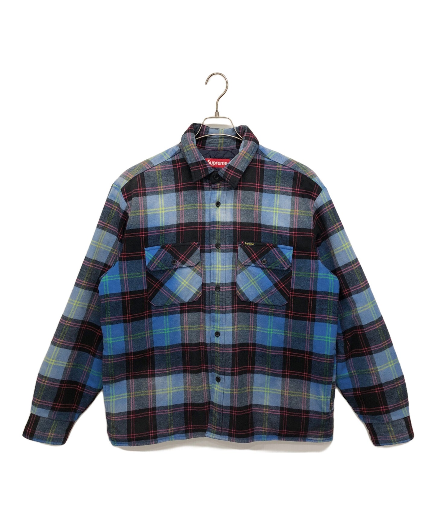 [Pre-owned] SUPREME Quilted Plaid Shirt