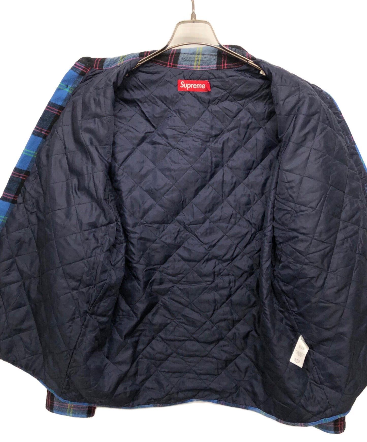 [Pre-owned] SUPREME Quilted Plaid Shirt