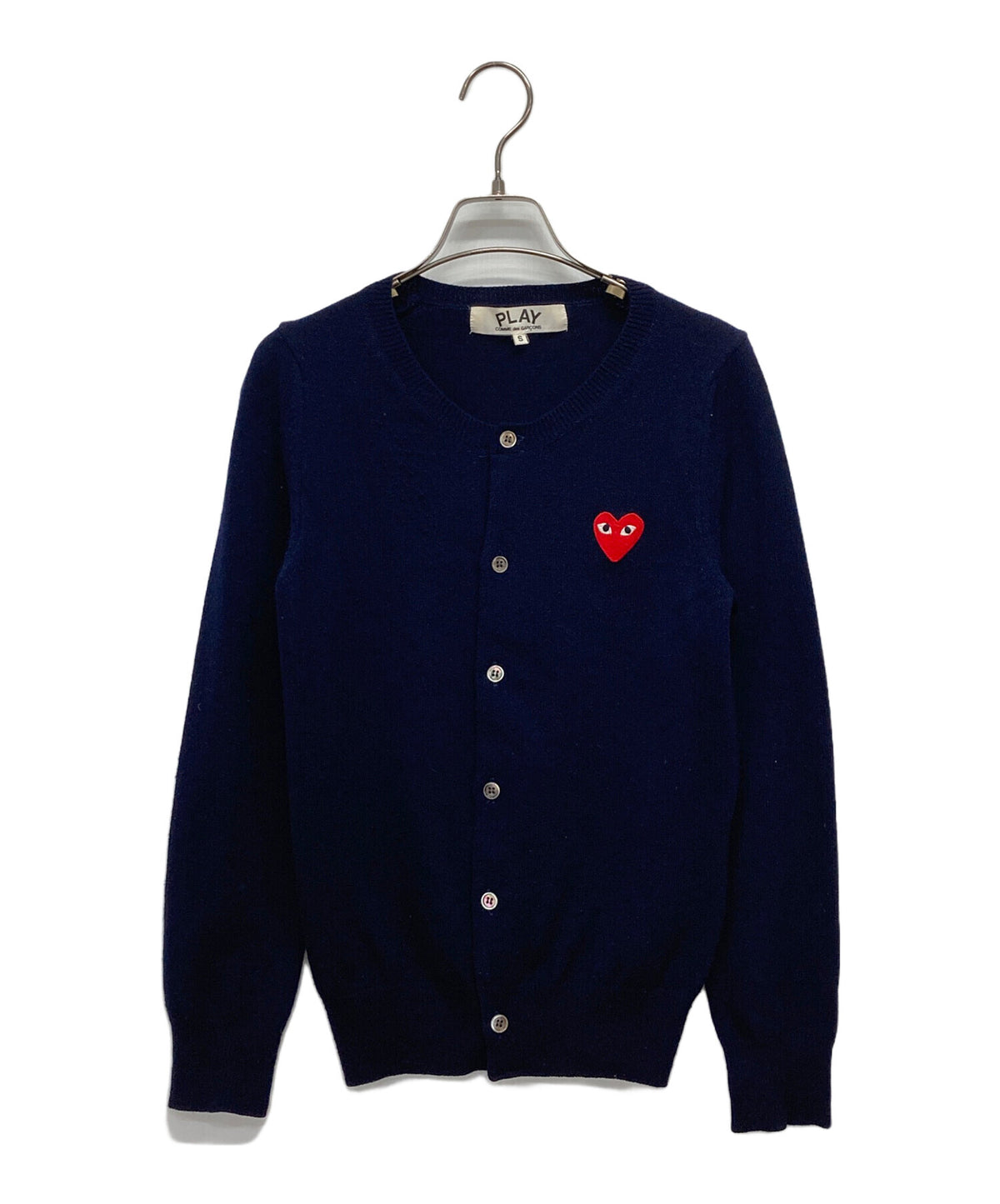 [Pre-owned] PLAY COMME des GARCONS Round Neck Logo Cardigan AZ-N007