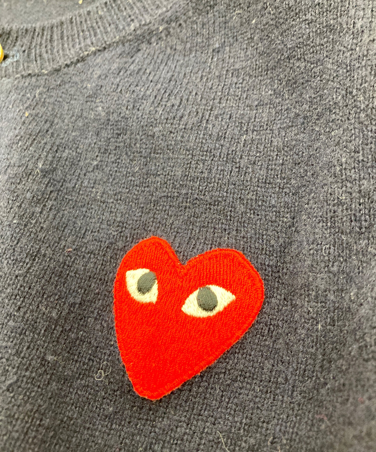 [Pre-owned] PLAY COMME des GARCONS Round Neck Logo Cardigan AZ-N007